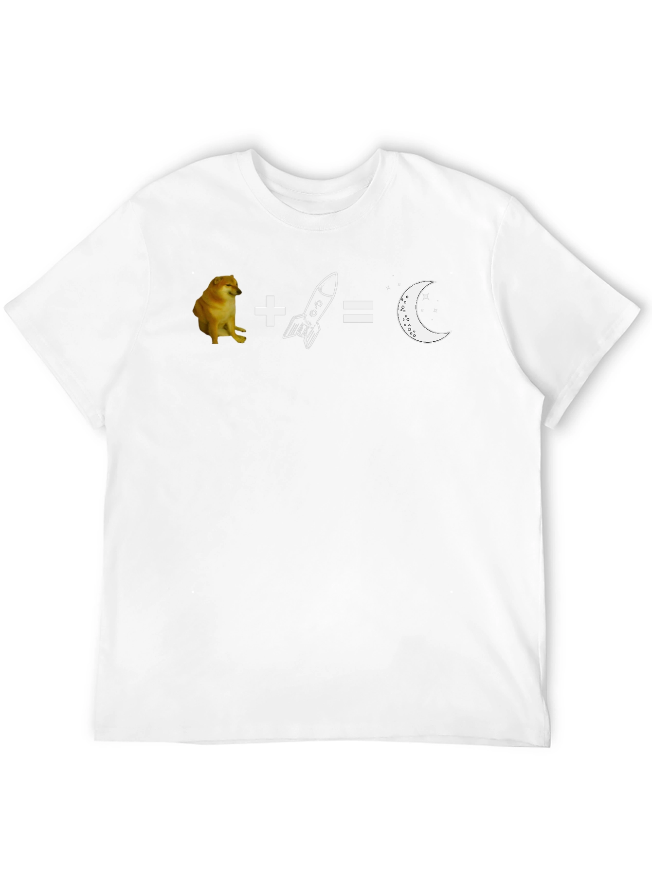 Doge Rocket Moon T-Shirt - Meme Crypto Tee