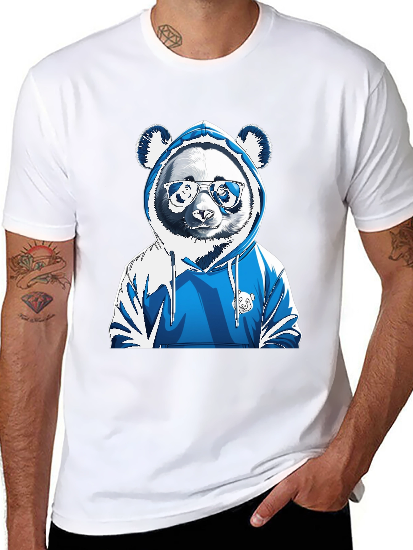 Cool Panda Hoodie Graphic Tee