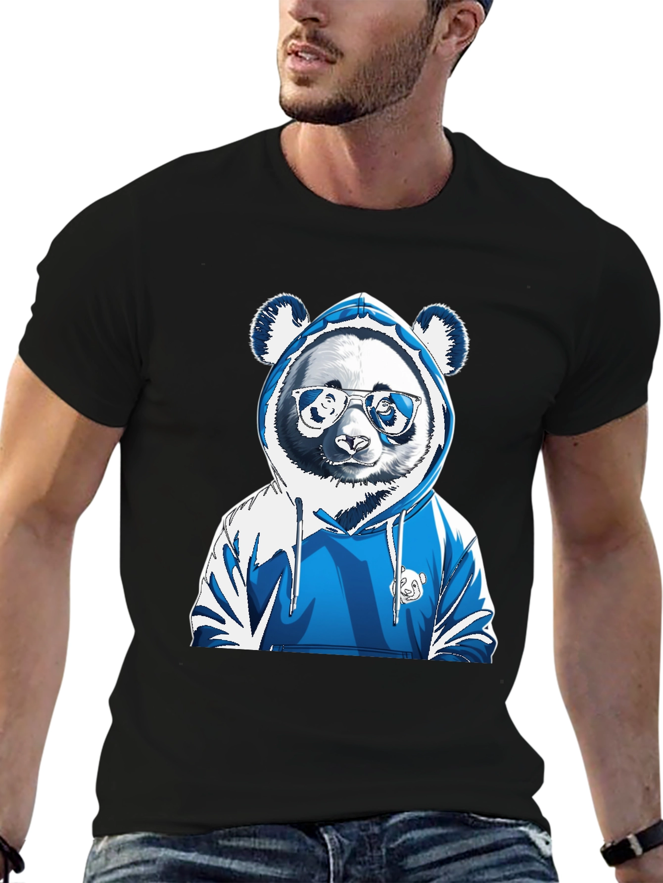Cool Panda Hoodie Graphic Tee