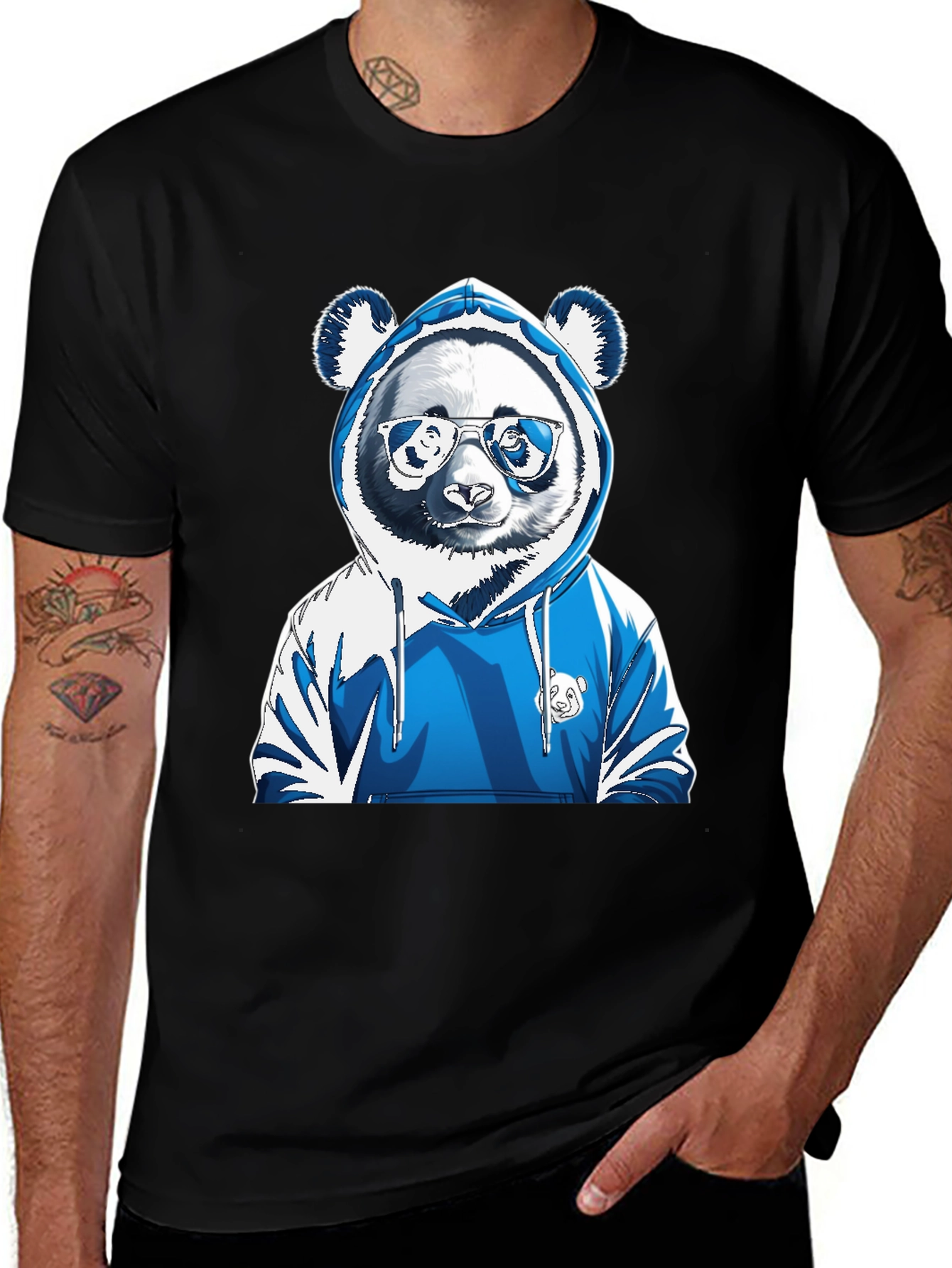 Cool Panda Hoodie Graphic Tee