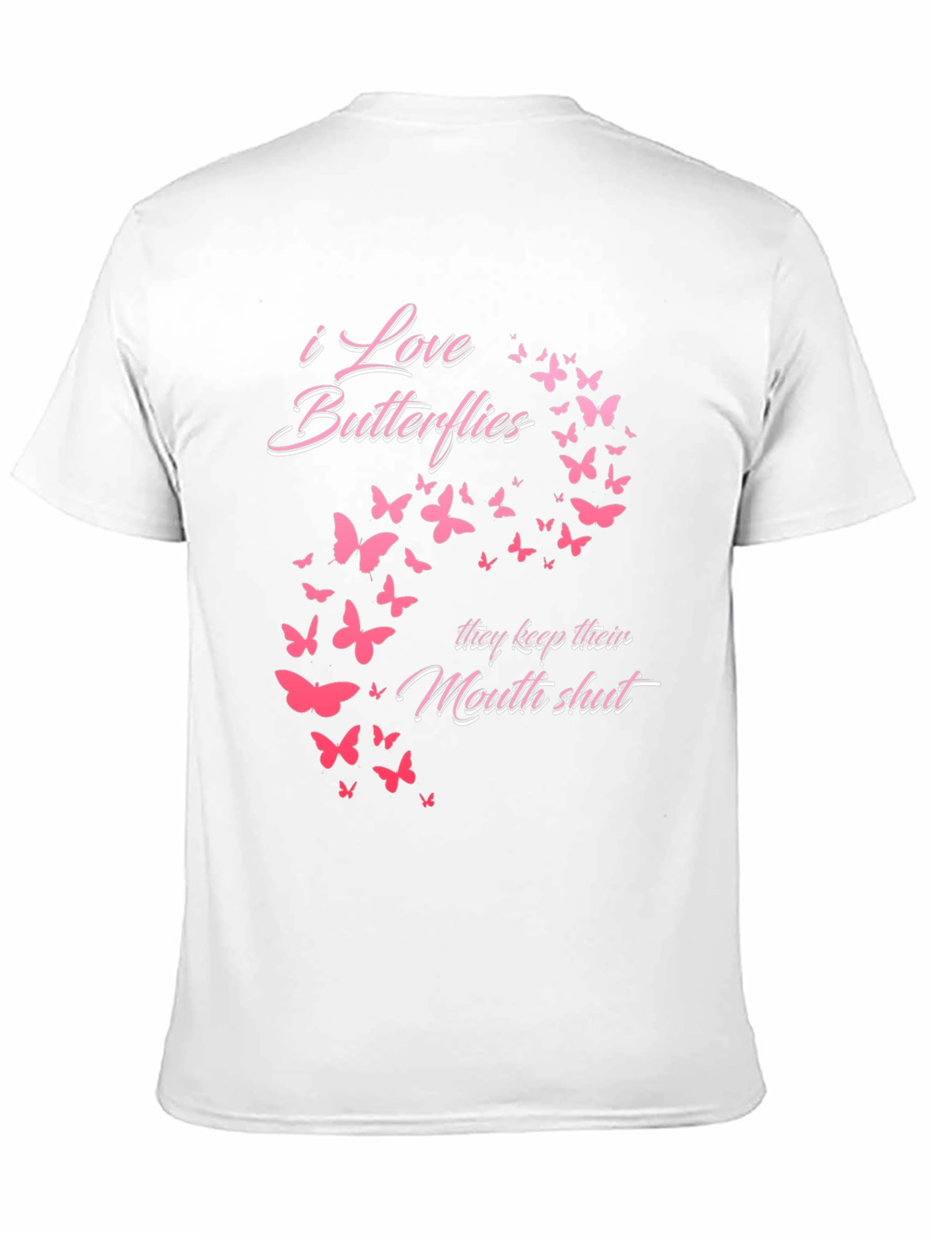 I Love Butterflies Graphic Tee - Black