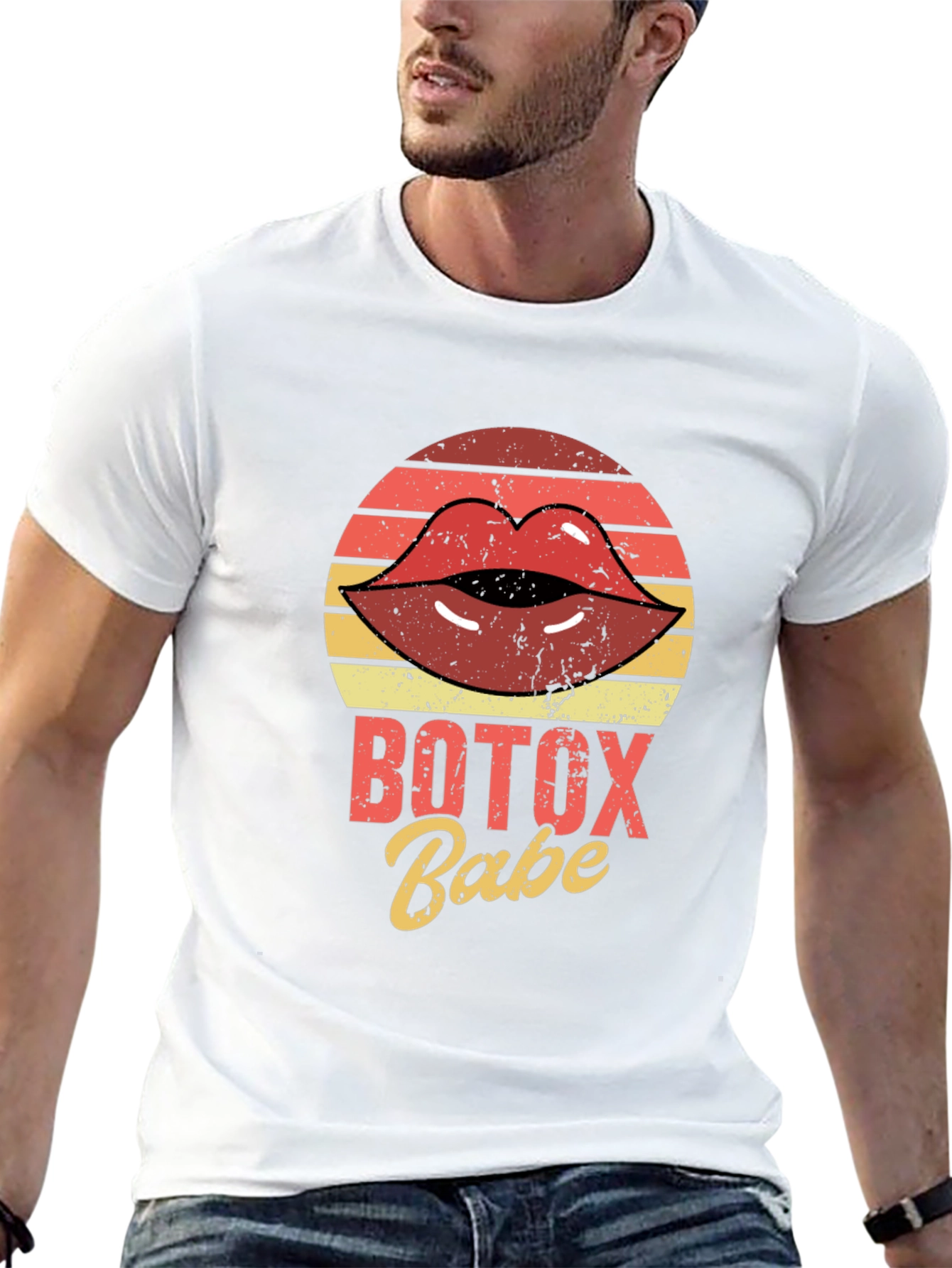 Botox Babe Graphic Tee - Retro Lips T-Shirt