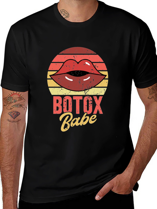 Botox Babe Graphic Tee - Retro Lips T-Shirt