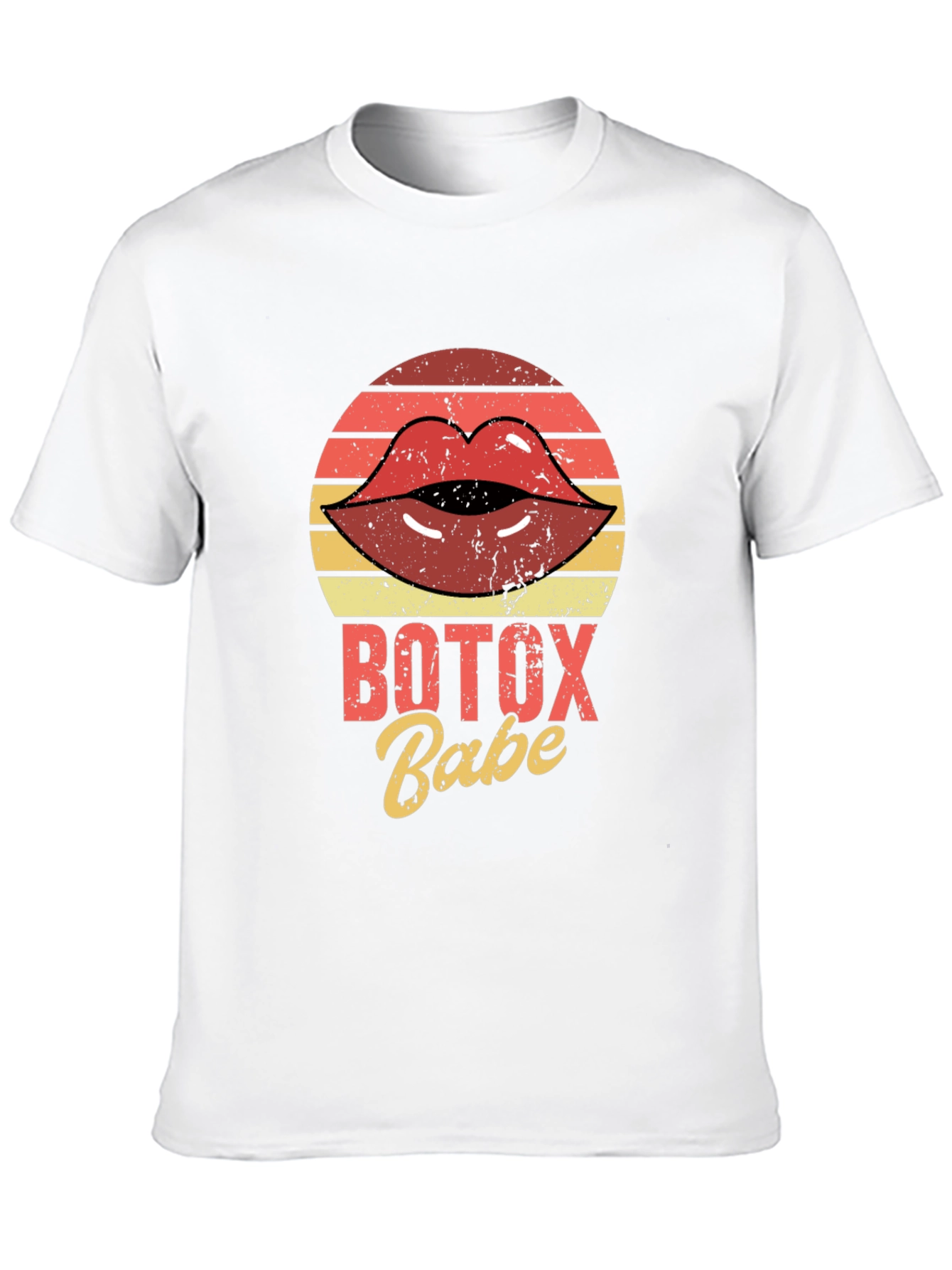 Botox Babe Graphic Tee - Retro Lips T-Shirt