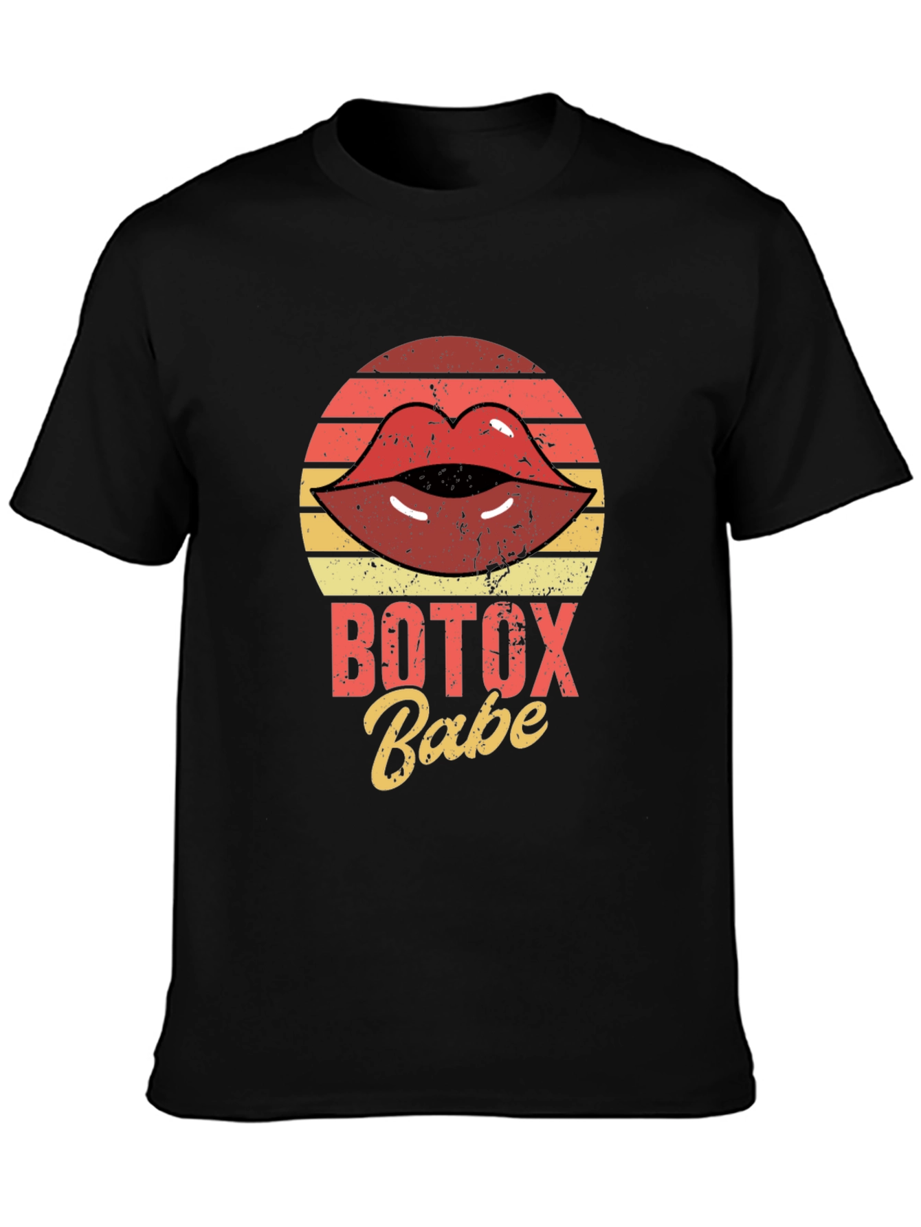 Botox Babe Graphic Tee - Retro Lips T-Shirt