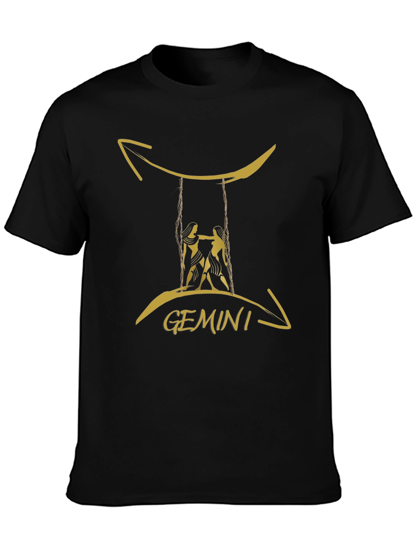 Gemini Zodiac Graphic T-Shirt - Black Astrology Tee