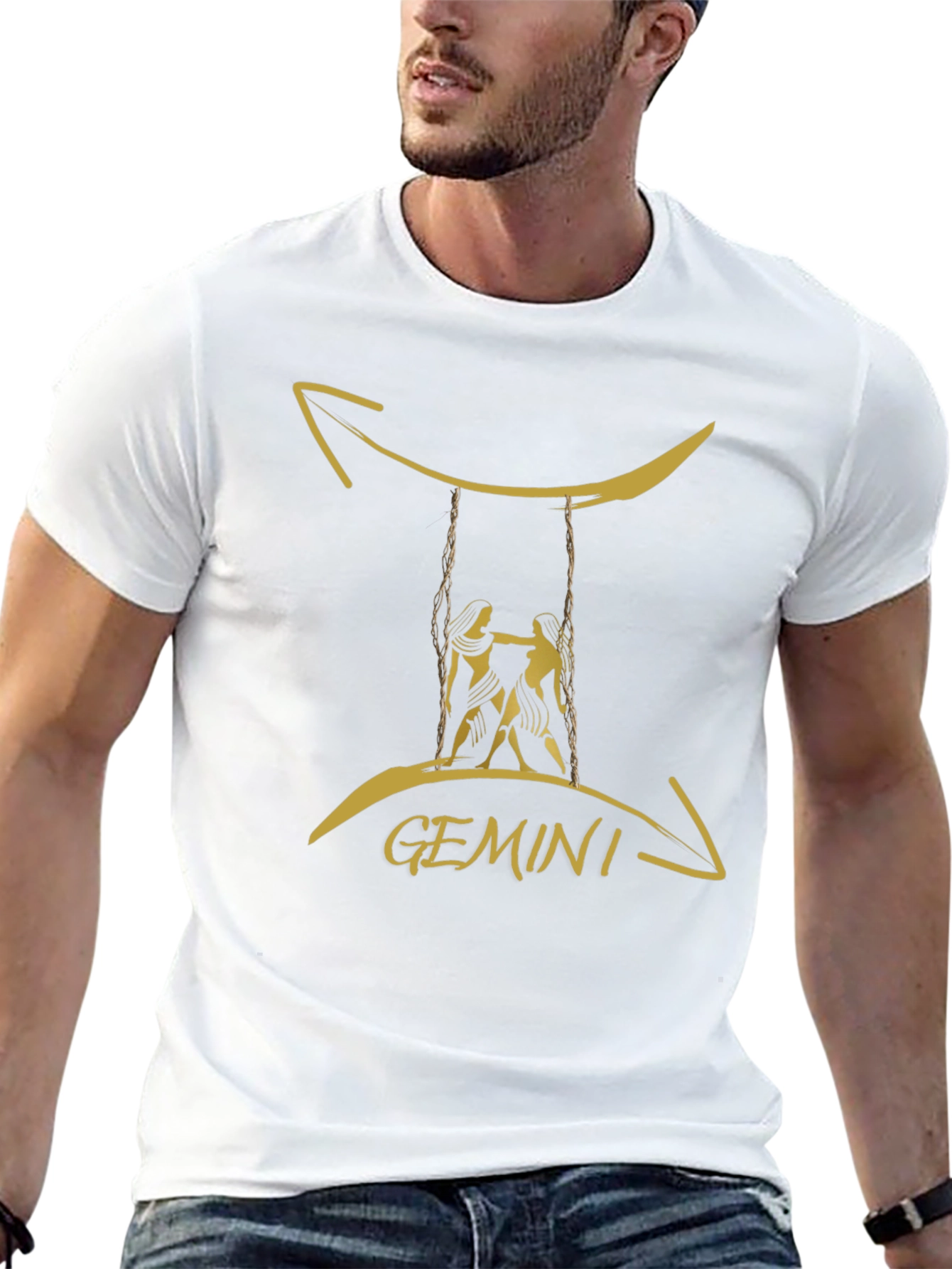 Gemini Zodiac Graphic T-Shirt - Black Astrology Tee