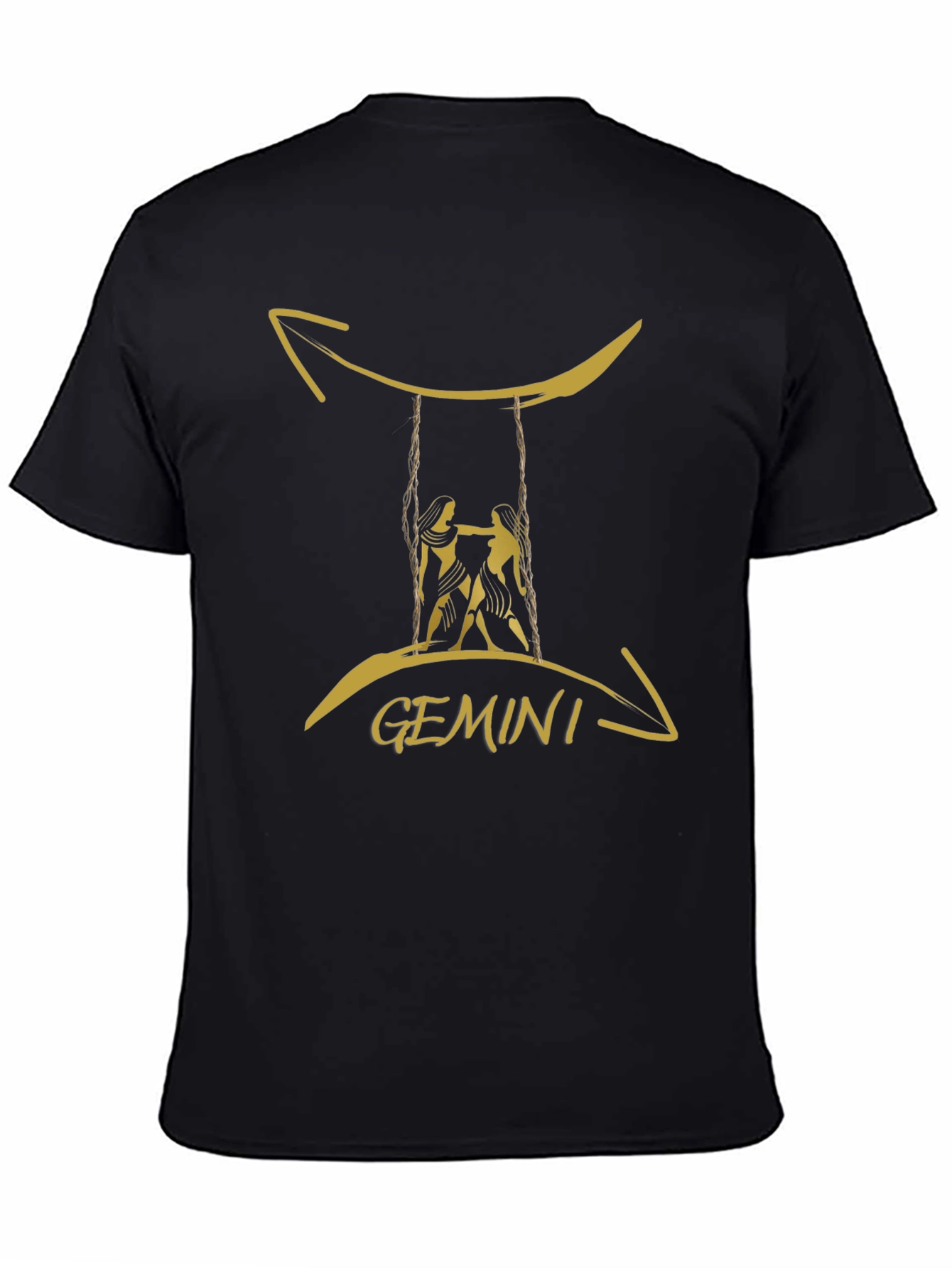 Gemini Zodiac Graphic T-Shirt - Black Astrology Tee