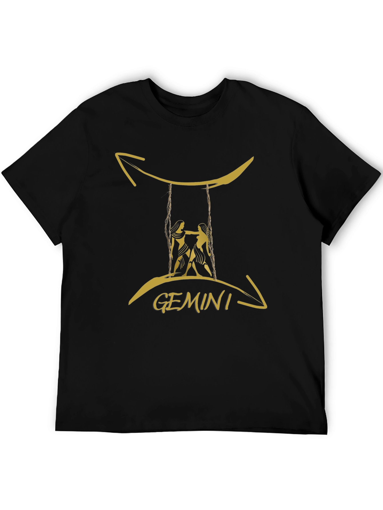 Gemini Zodiac Graphic T-Shirt - Black Astrology Tee