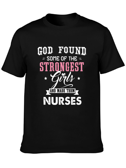 Strongest Girls Nurse T-Shirt - Black