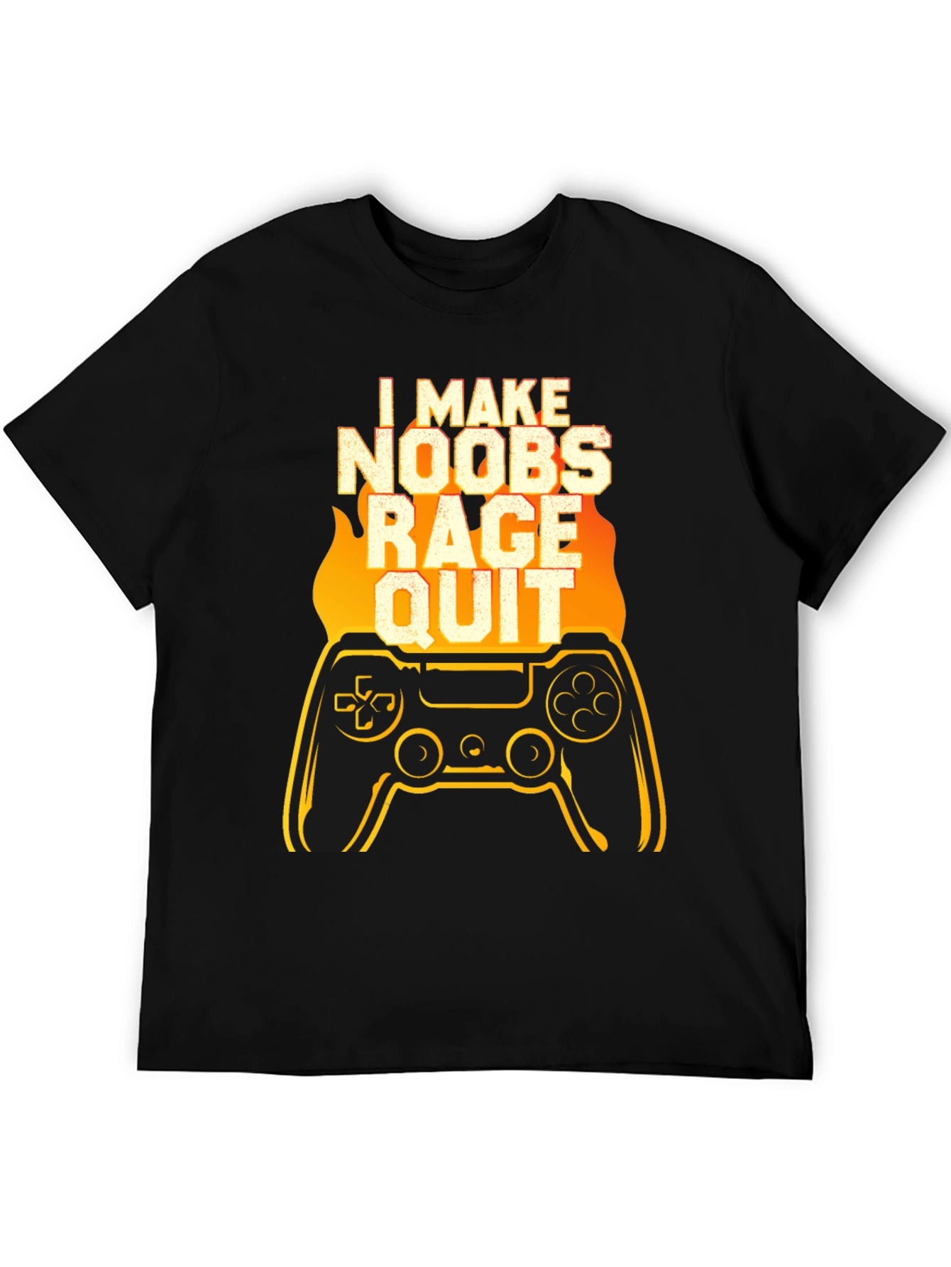 I Make Noobs Rage Quit Black Gaming T-Shirt