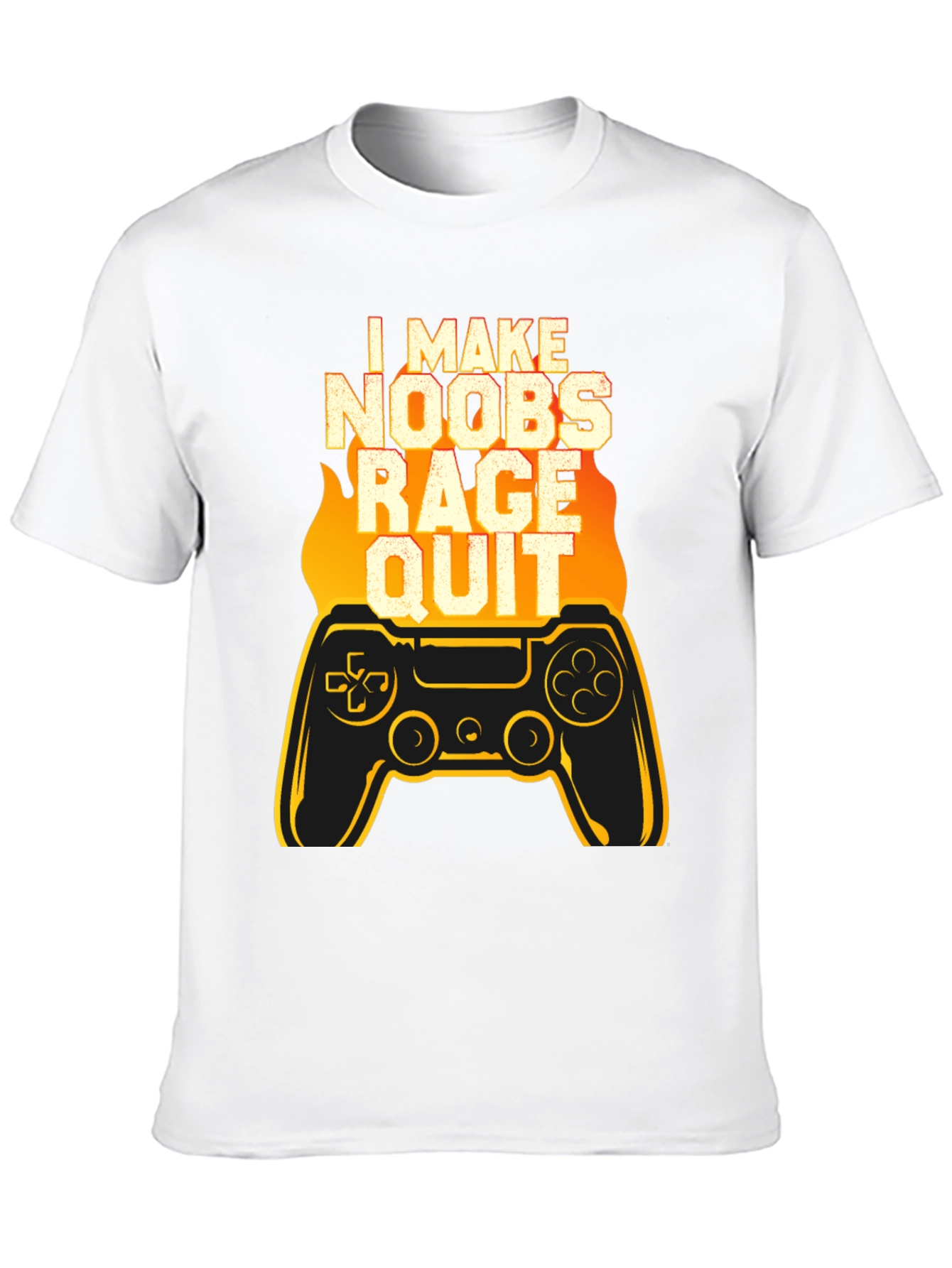 I Make Noobs Rage Quit Black Gaming T-Shirt