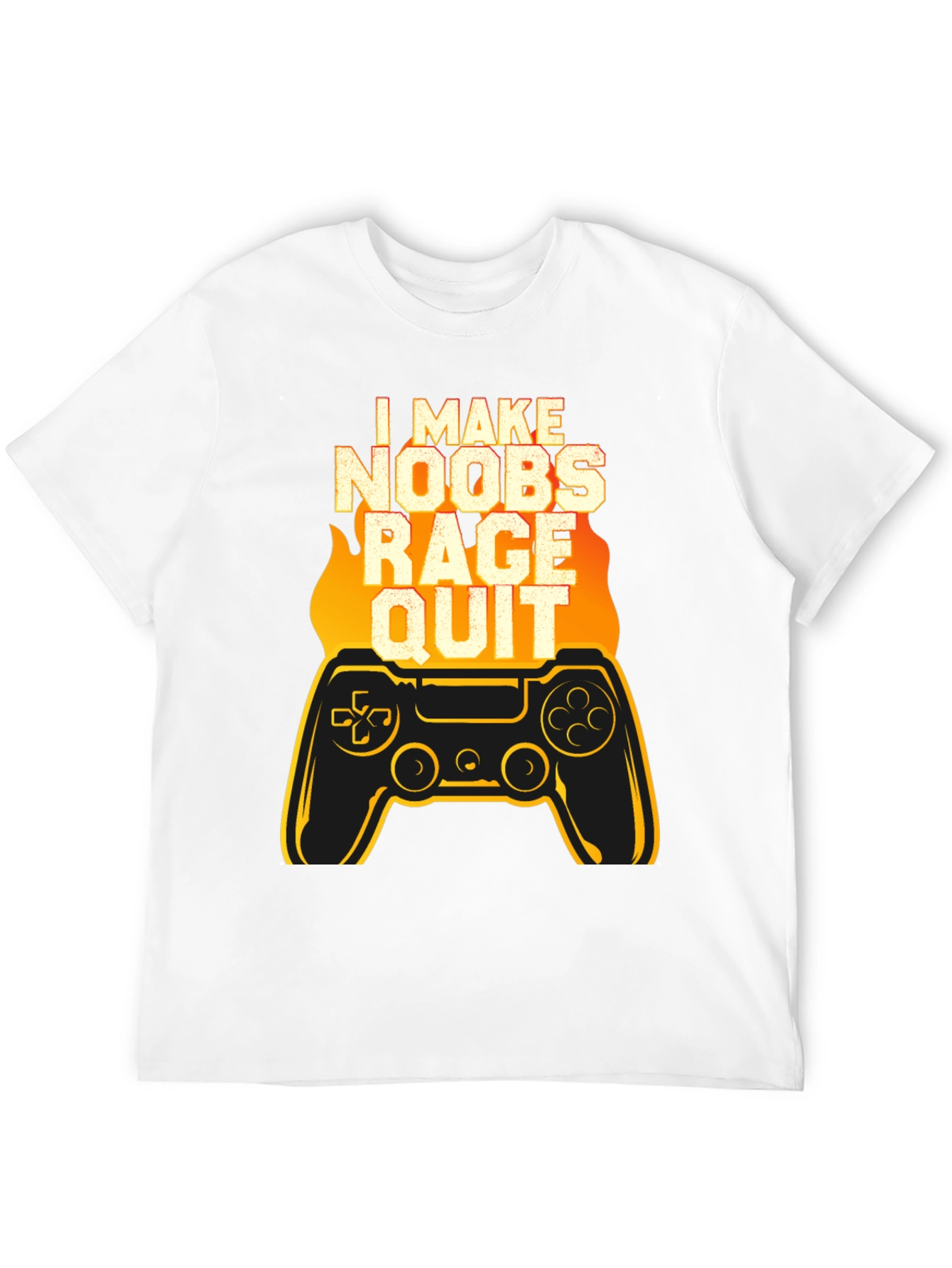 I Make Noobs Rage Quit Black Gaming T-Shirt