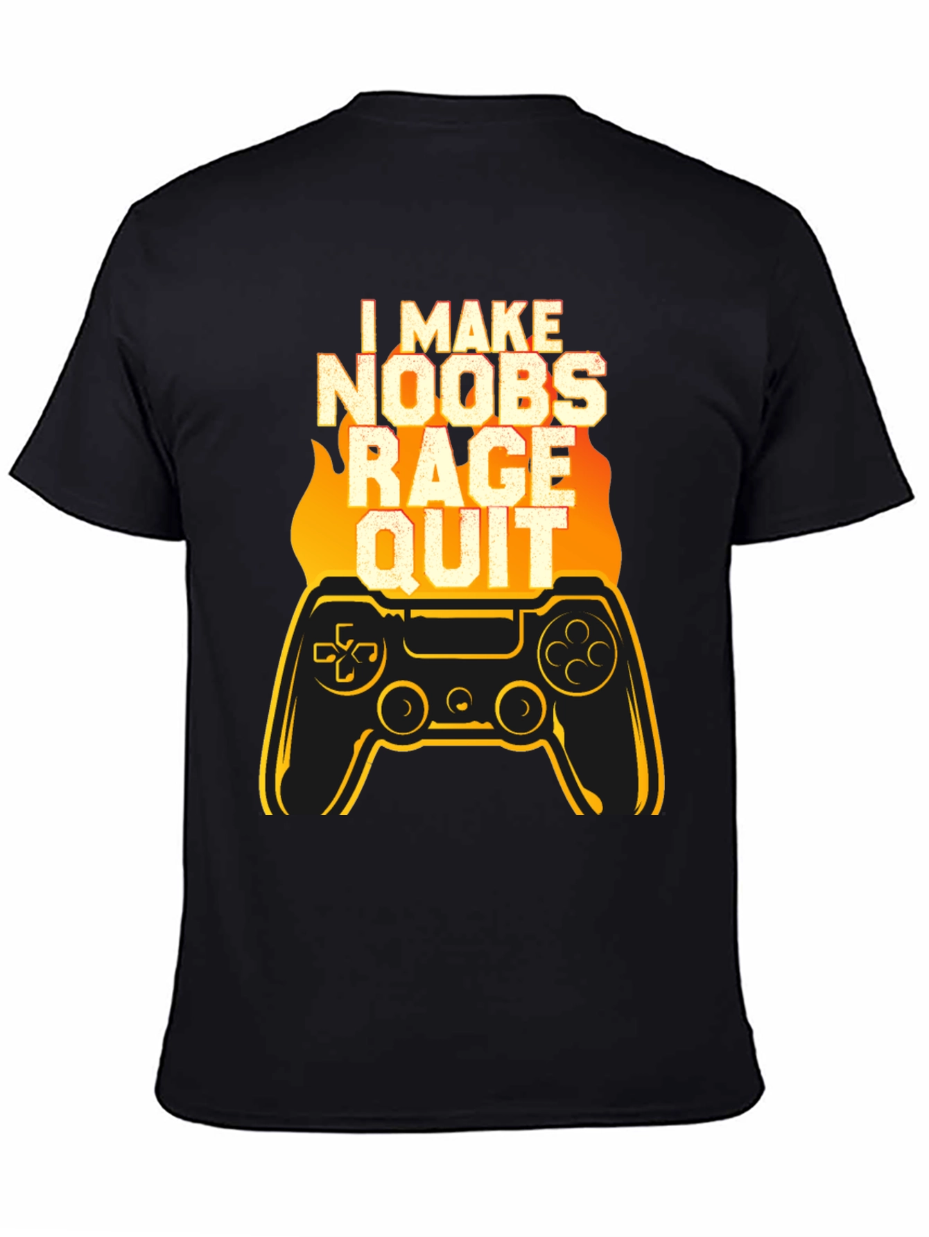 I Make Noobs Rage Quit Black Gaming T-Shirt