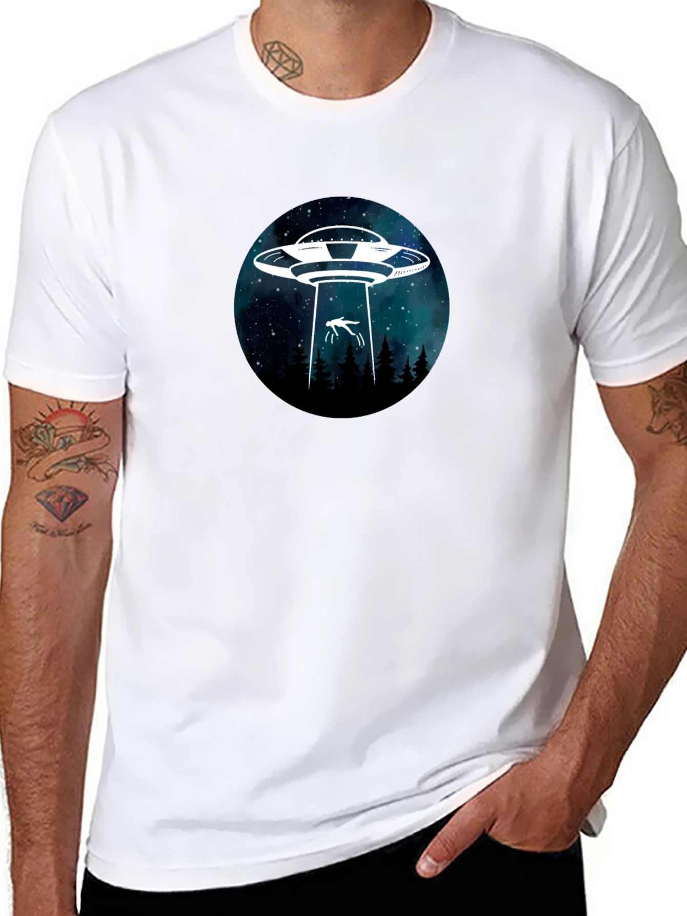 UFO Abduction T-Shirt - Sci-Fi Alien Graphic Tee