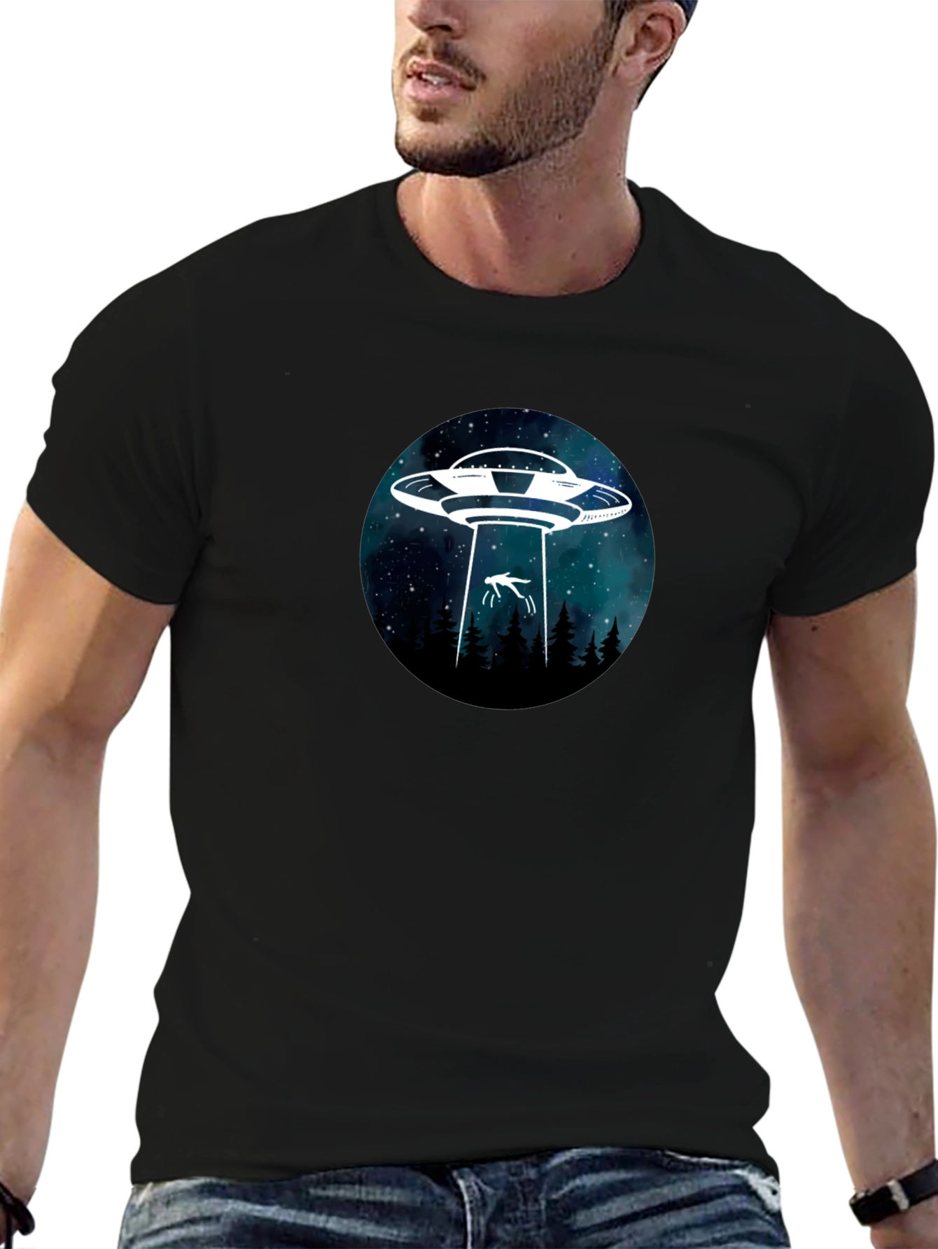 UFO Abduction T-Shirt - Sci-Fi Alien Graphic Tee