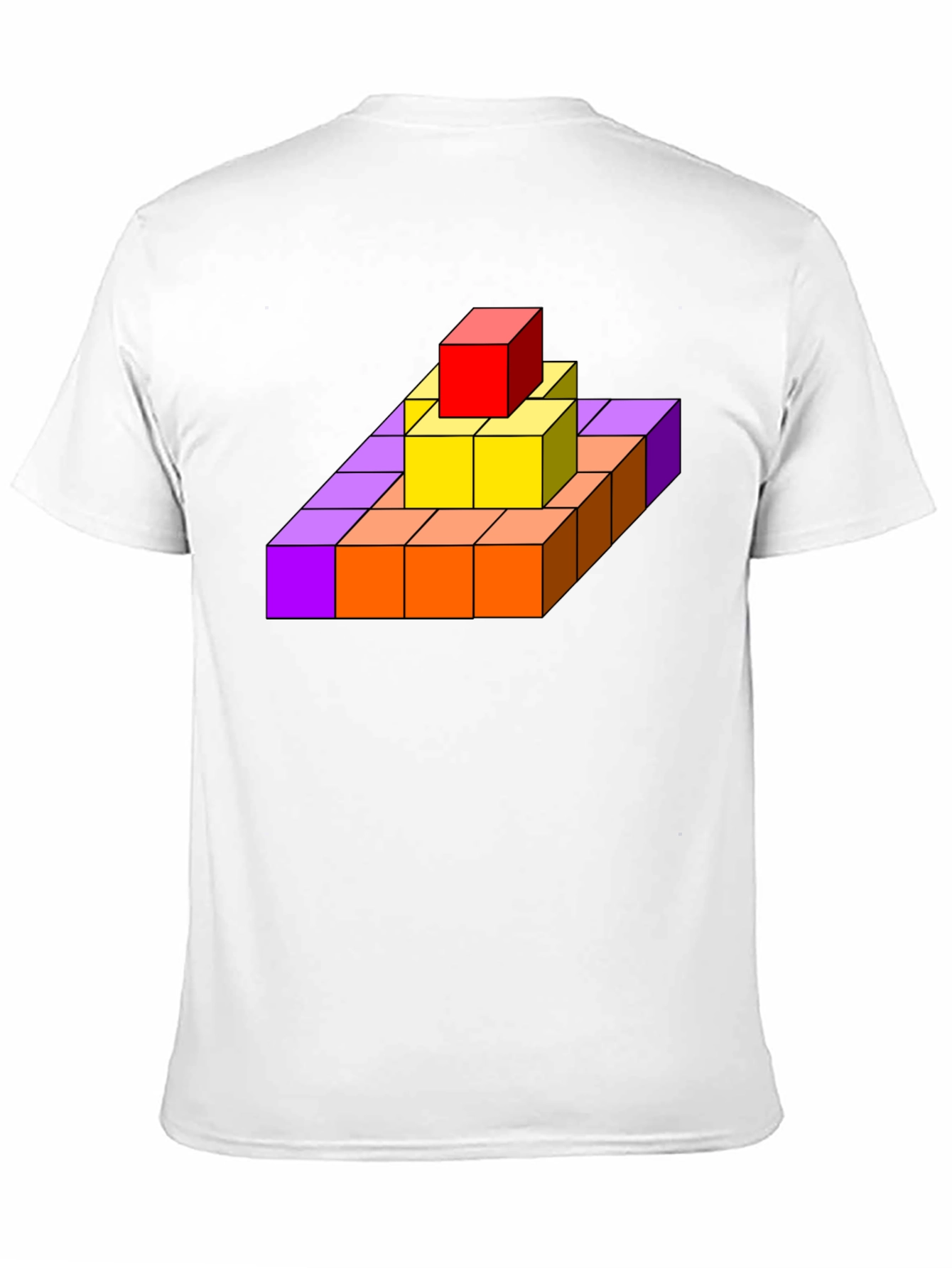 Geometric Cube Pyramid Graphic T-Shirt