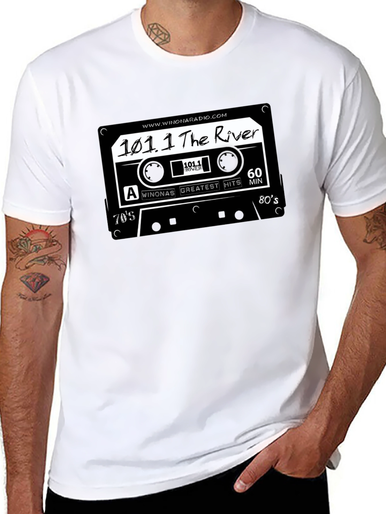 Retro Radio Cassette T-Shirt - 101.1 The River