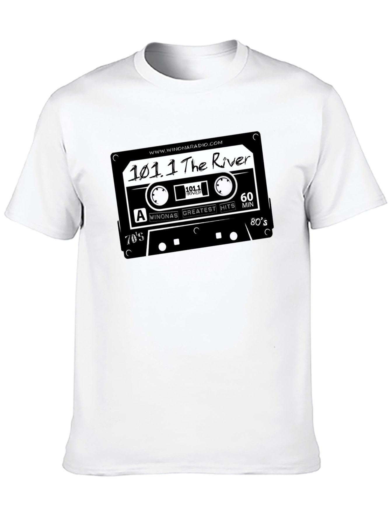 Retro Radio Cassette T-Shirt - 101.1 The River
