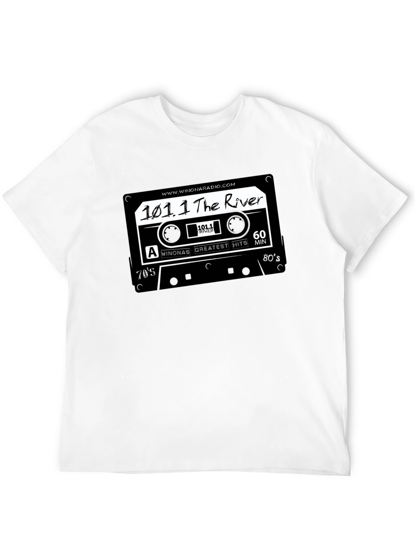 Retro Radio Cassette T-Shirt - 101.1 The River