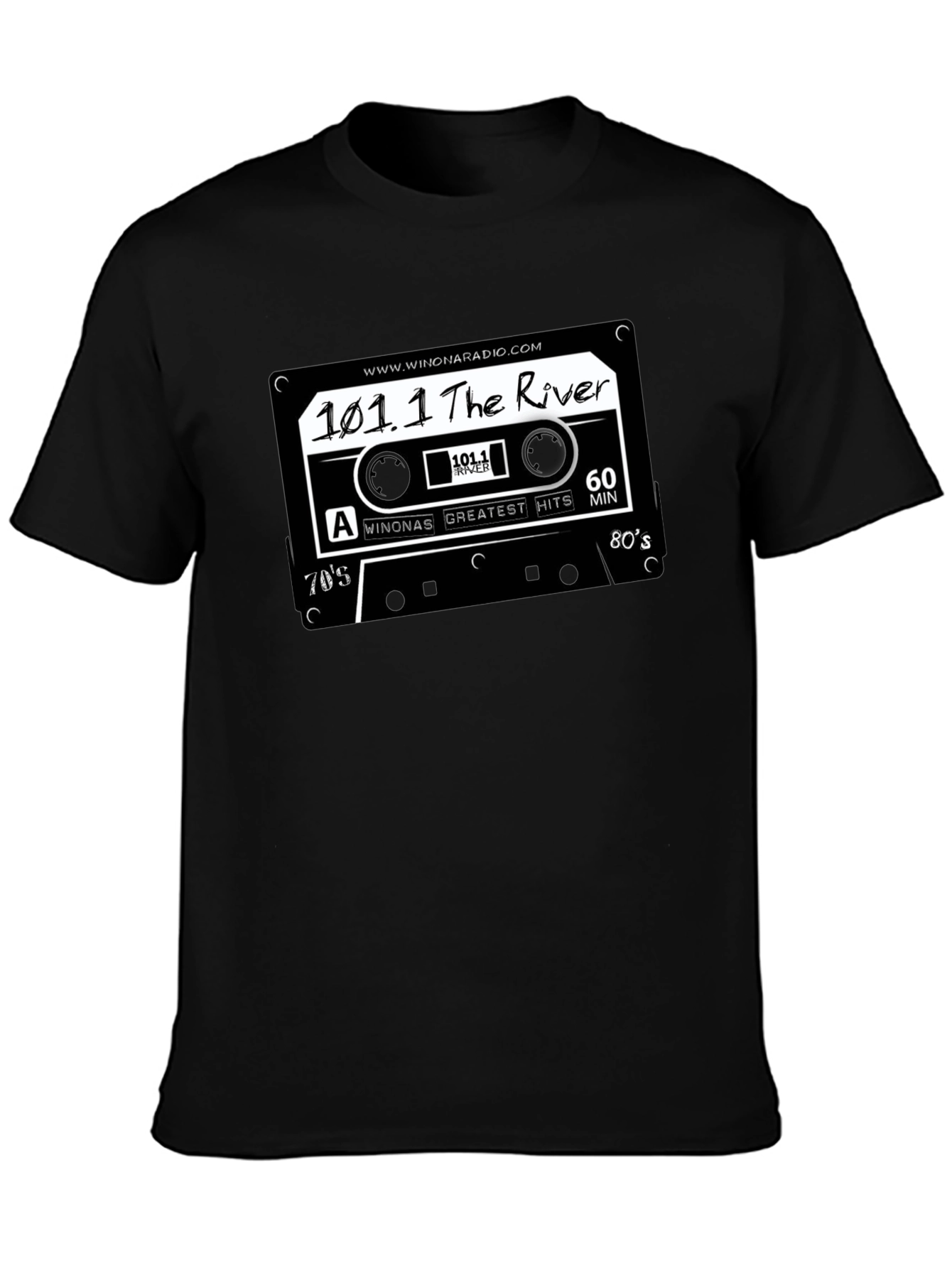 Retro Radio Cassette T-Shirt - 101.1 The River