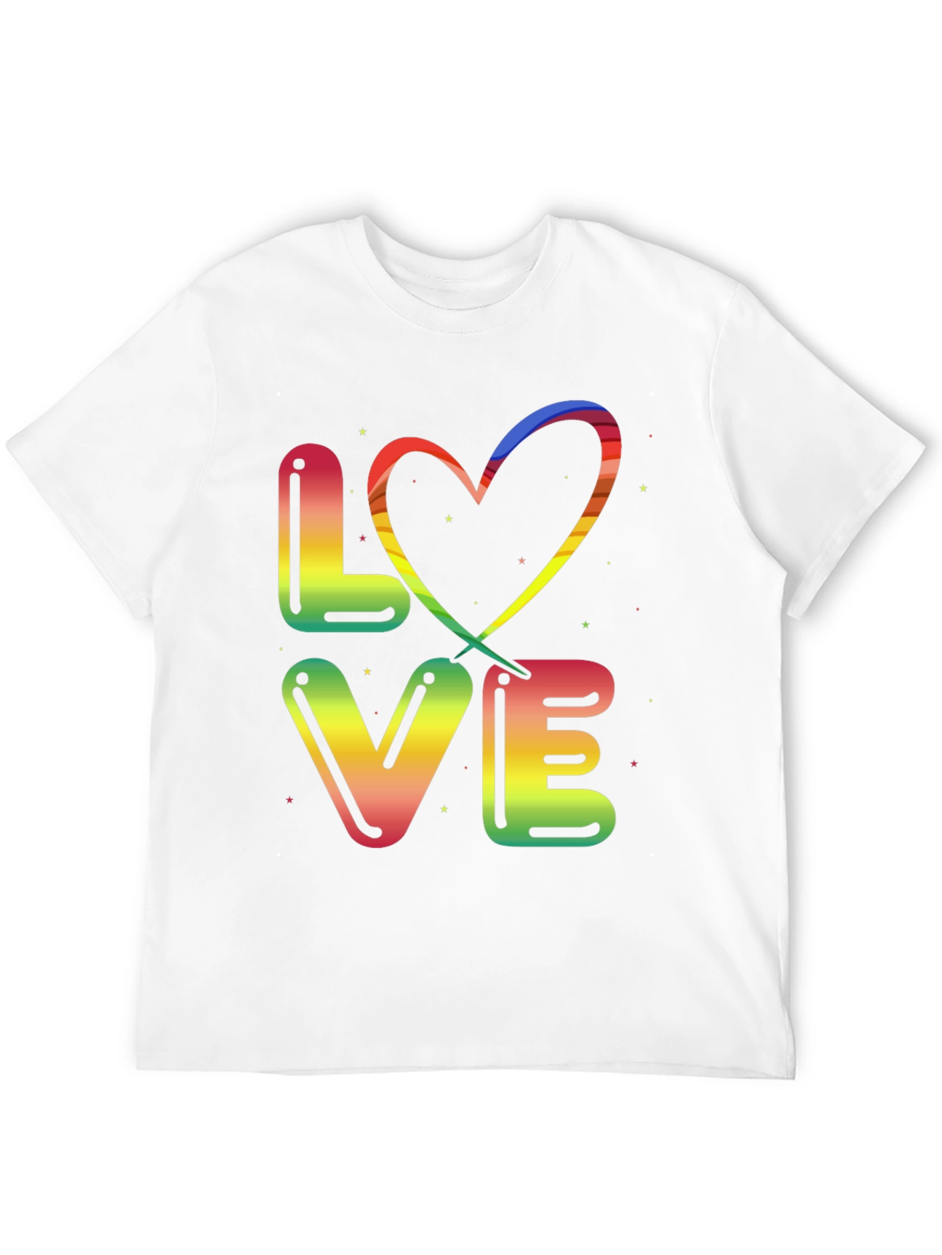 Rainbow LOVE Graphic Black T-Shirt