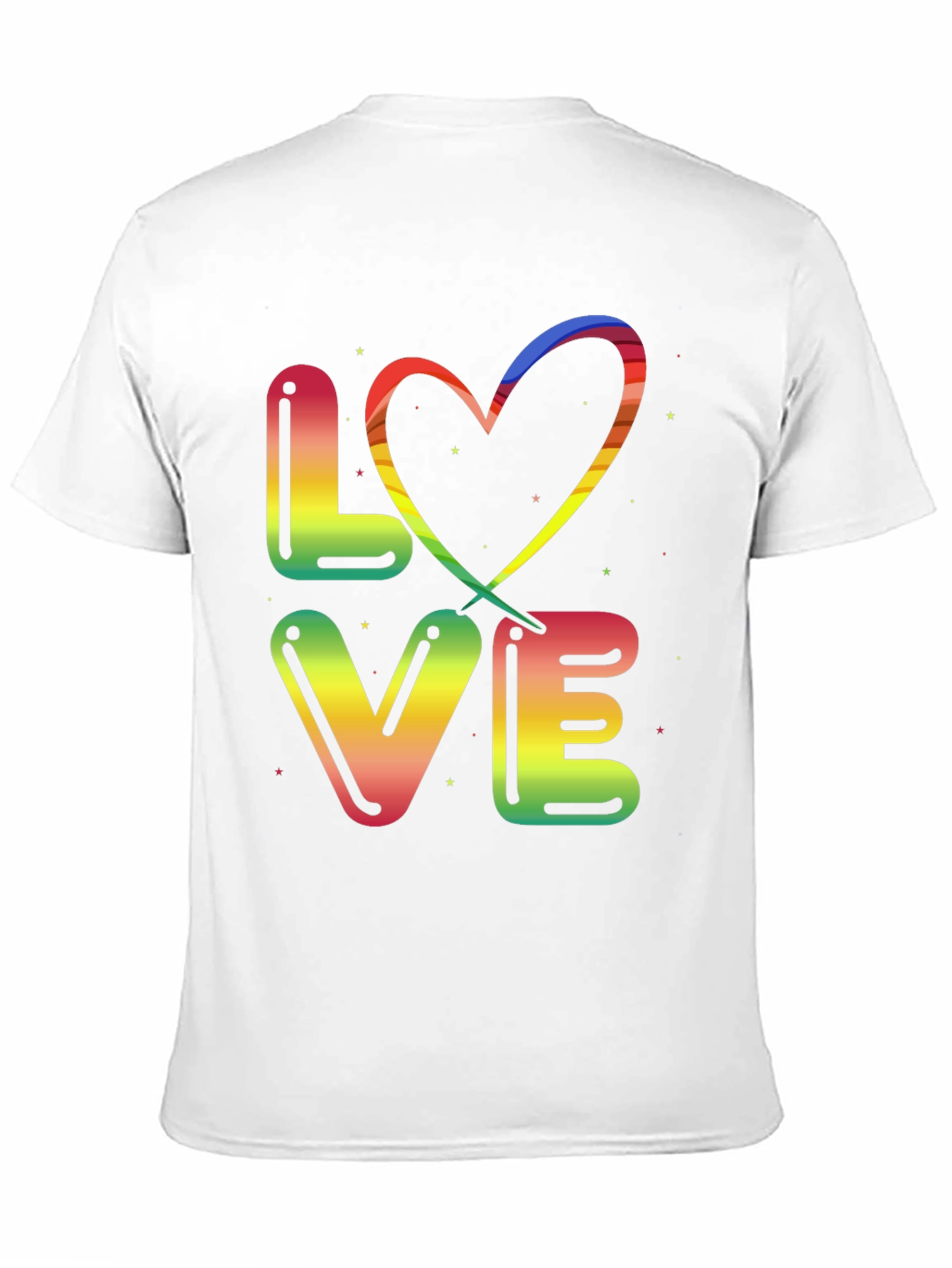 Rainbow LOVE Graphic Black T-Shirt
