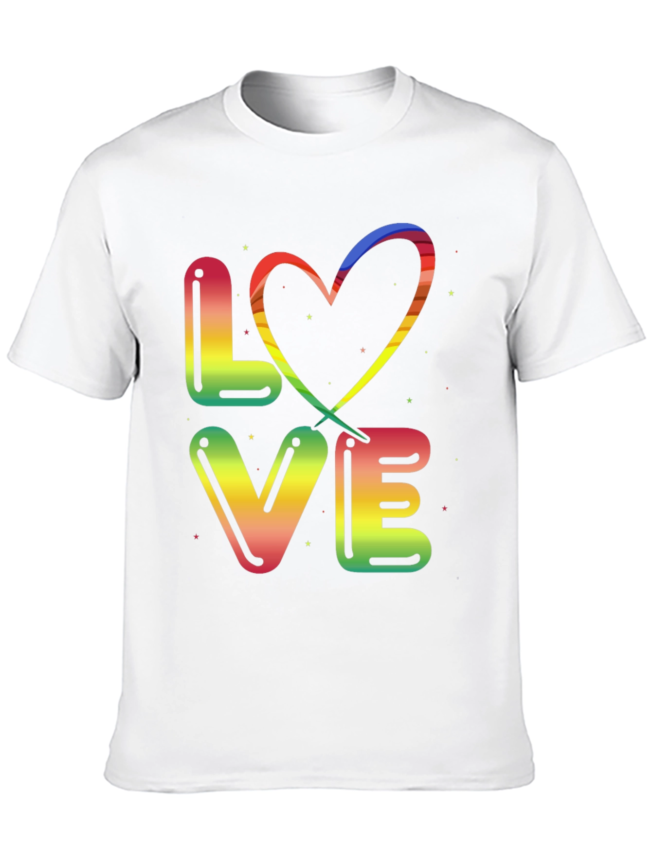 Rainbow LOVE Graphic Black T-Shirt