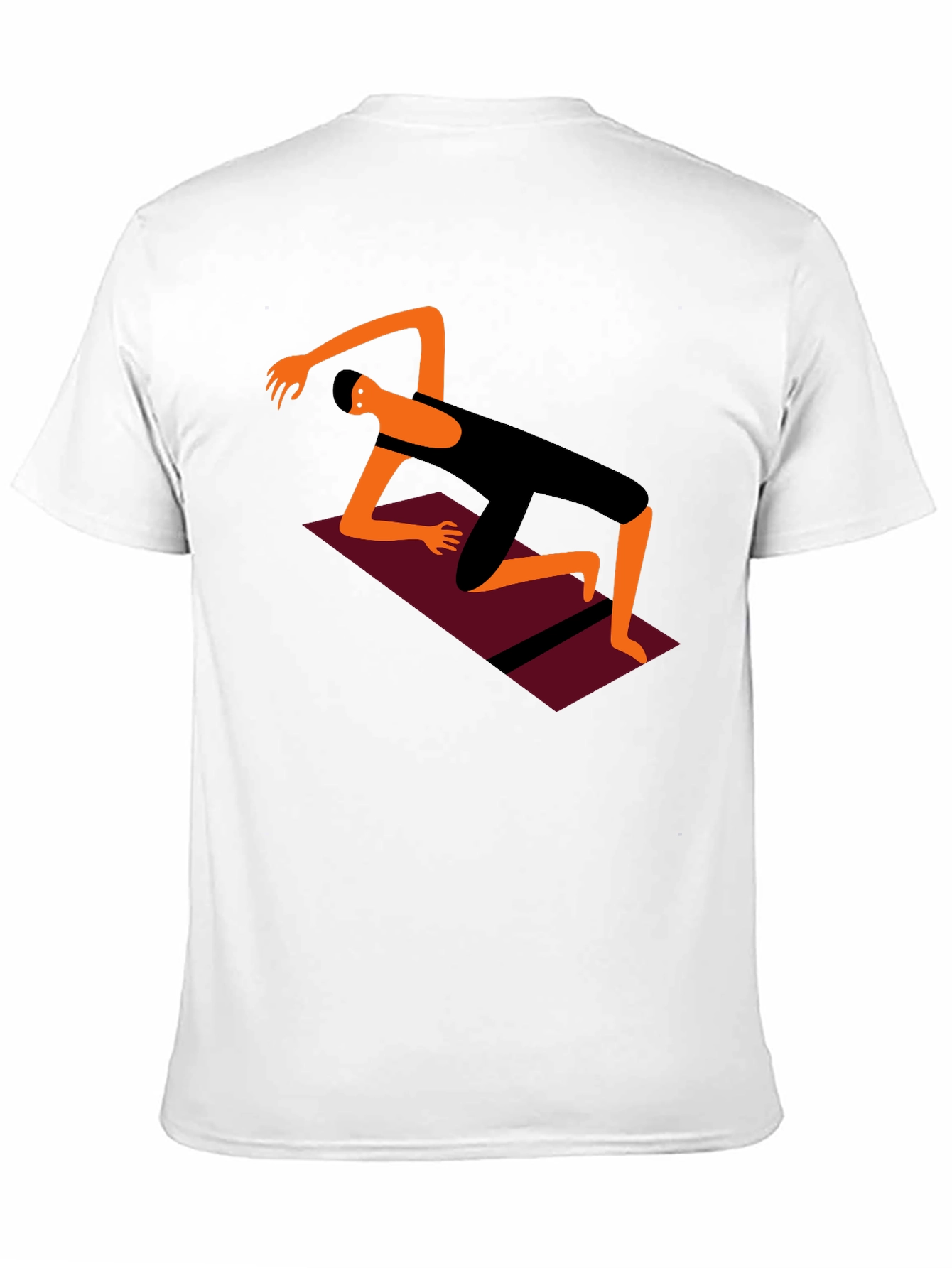 Yoga Pose Graphic Tee - Black Cotton Comfort