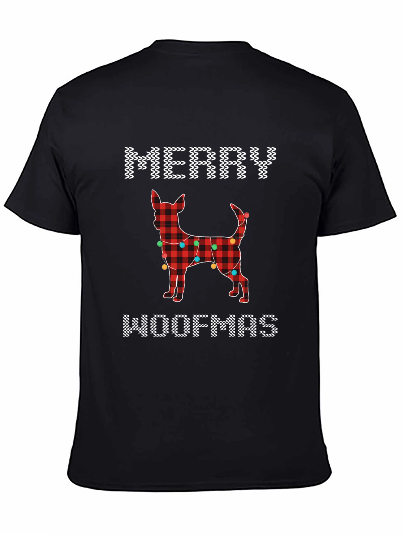 Merry Woofmas T-Shirt Christmas Dog Plaid