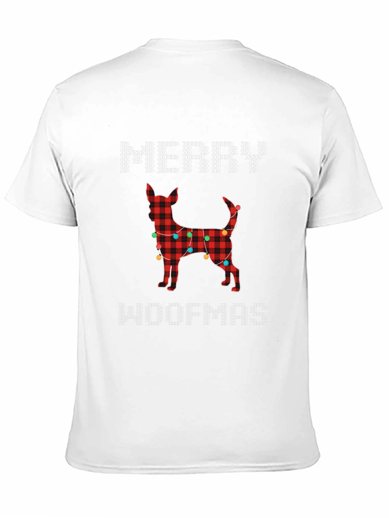 Merry Woofmas T-Shirt Christmas Dog Plaid
