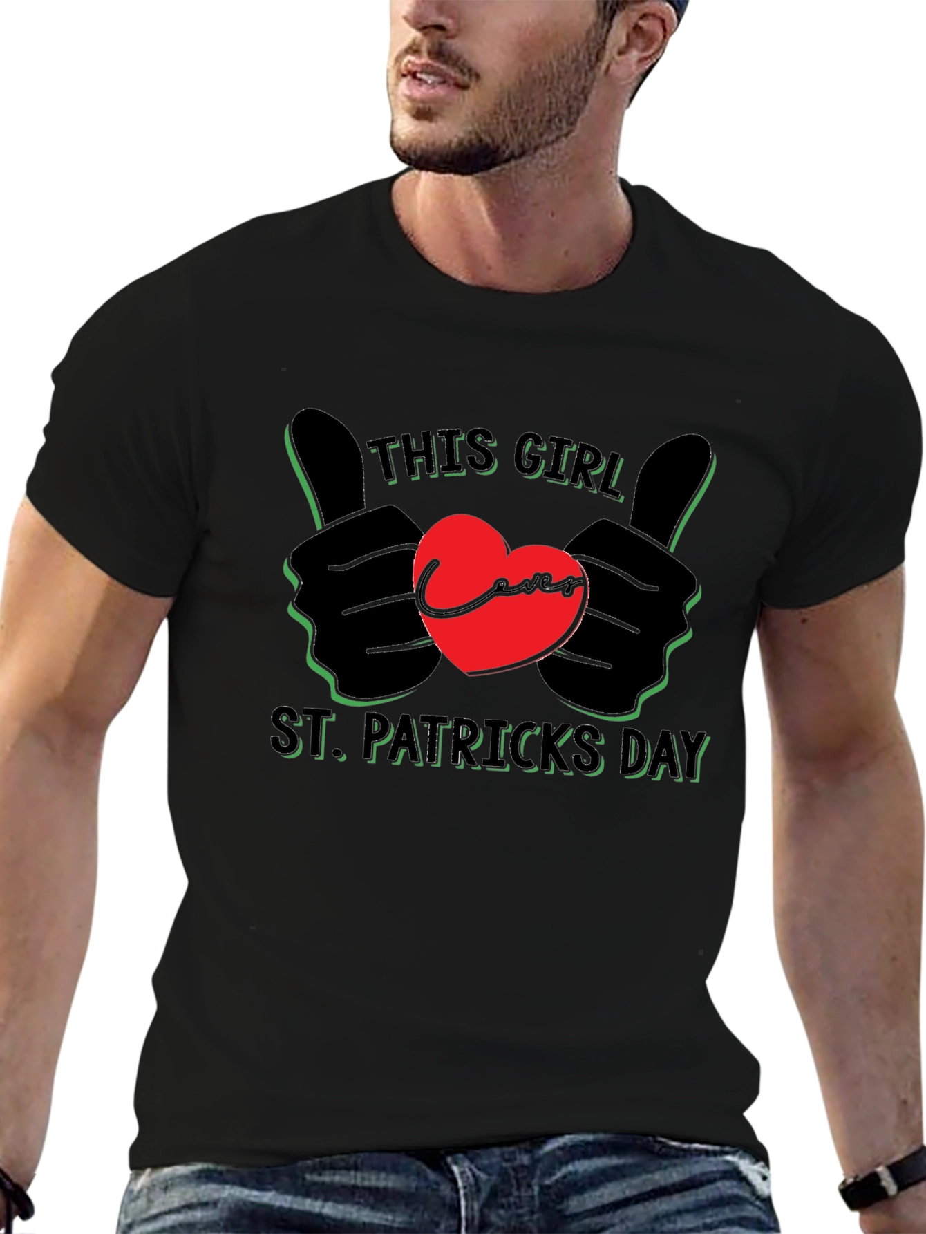 St. Patricks Day Girl T-Shirt - Black