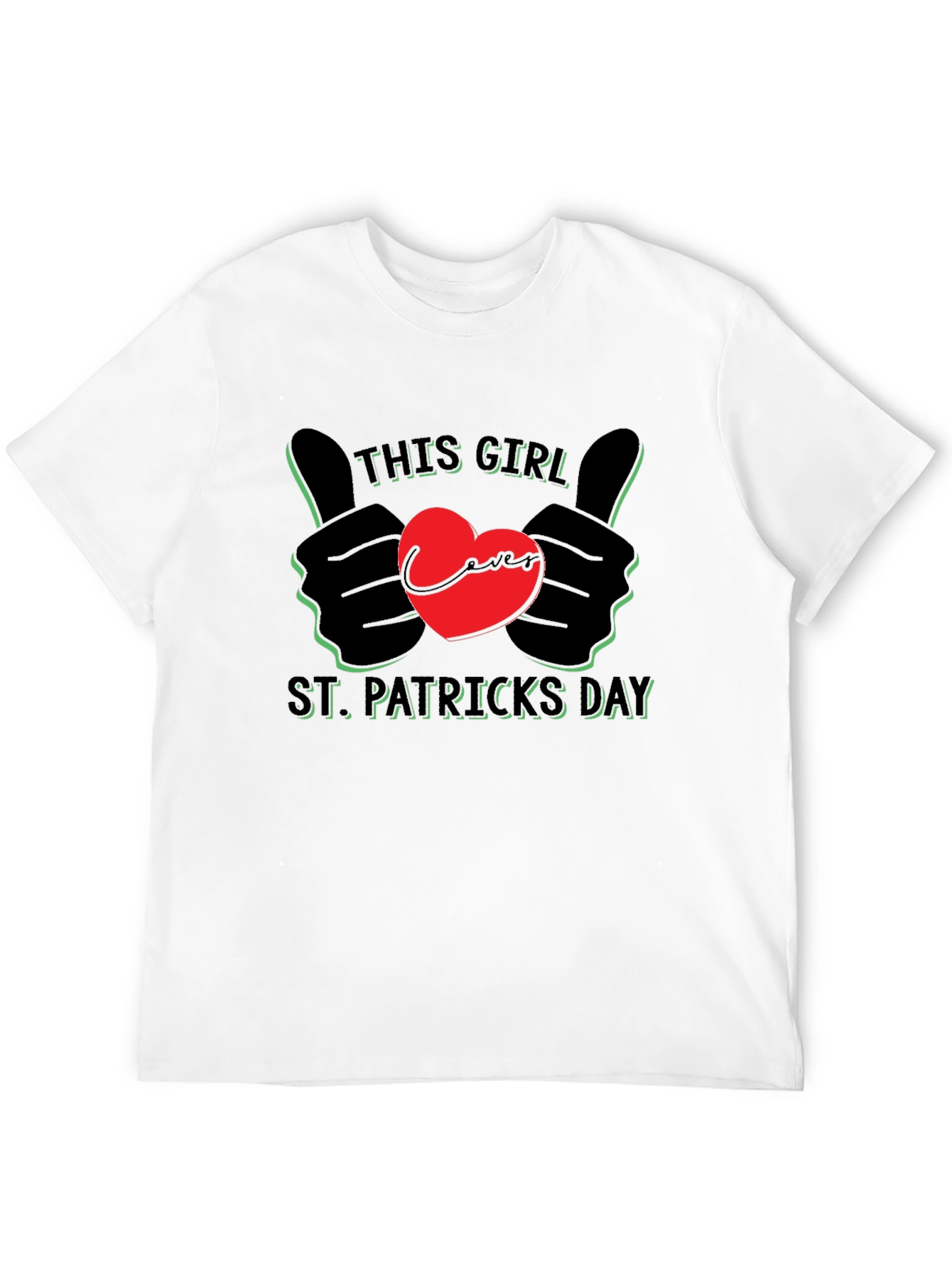 St. Patricks Day Girl T-Shirt - Black