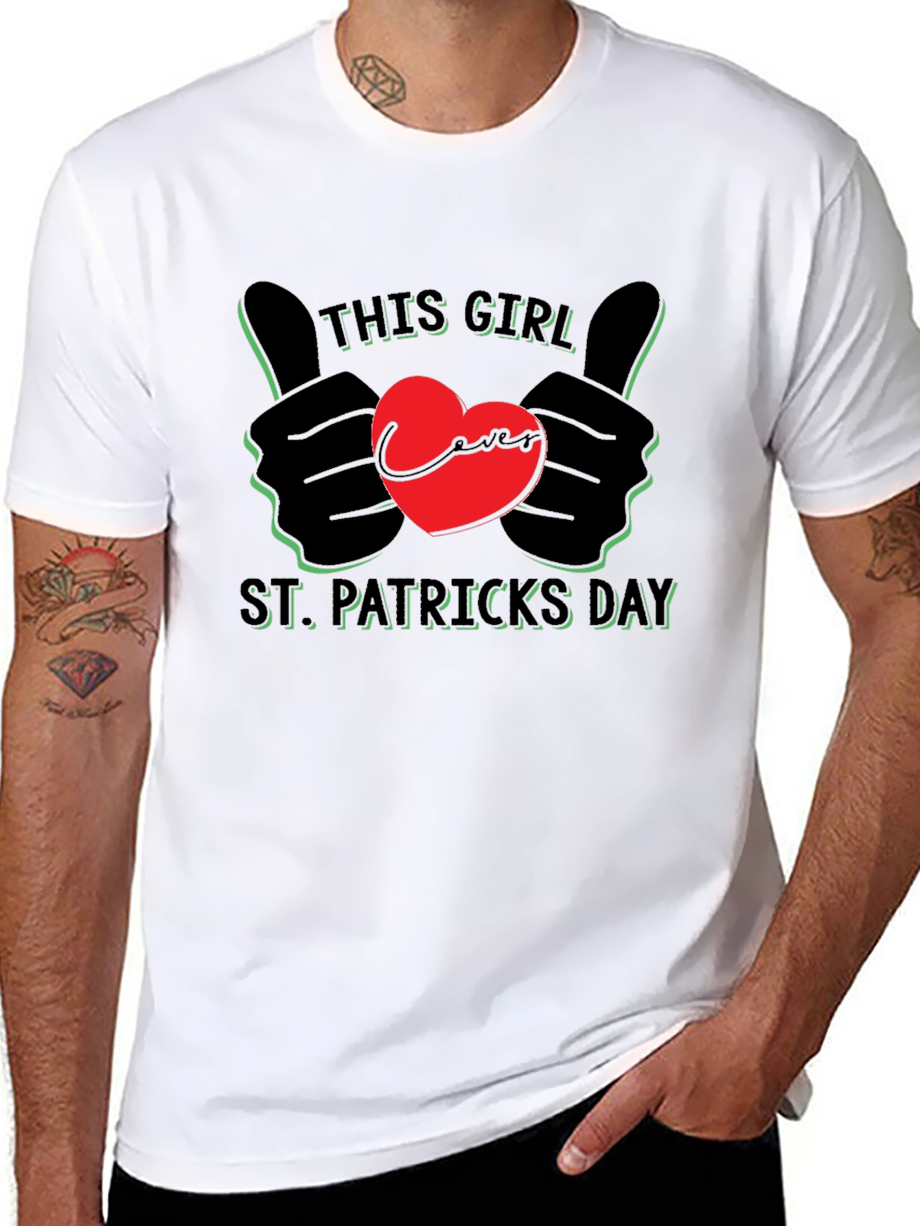 St. Patricks Day Girl T-Shirt - Black