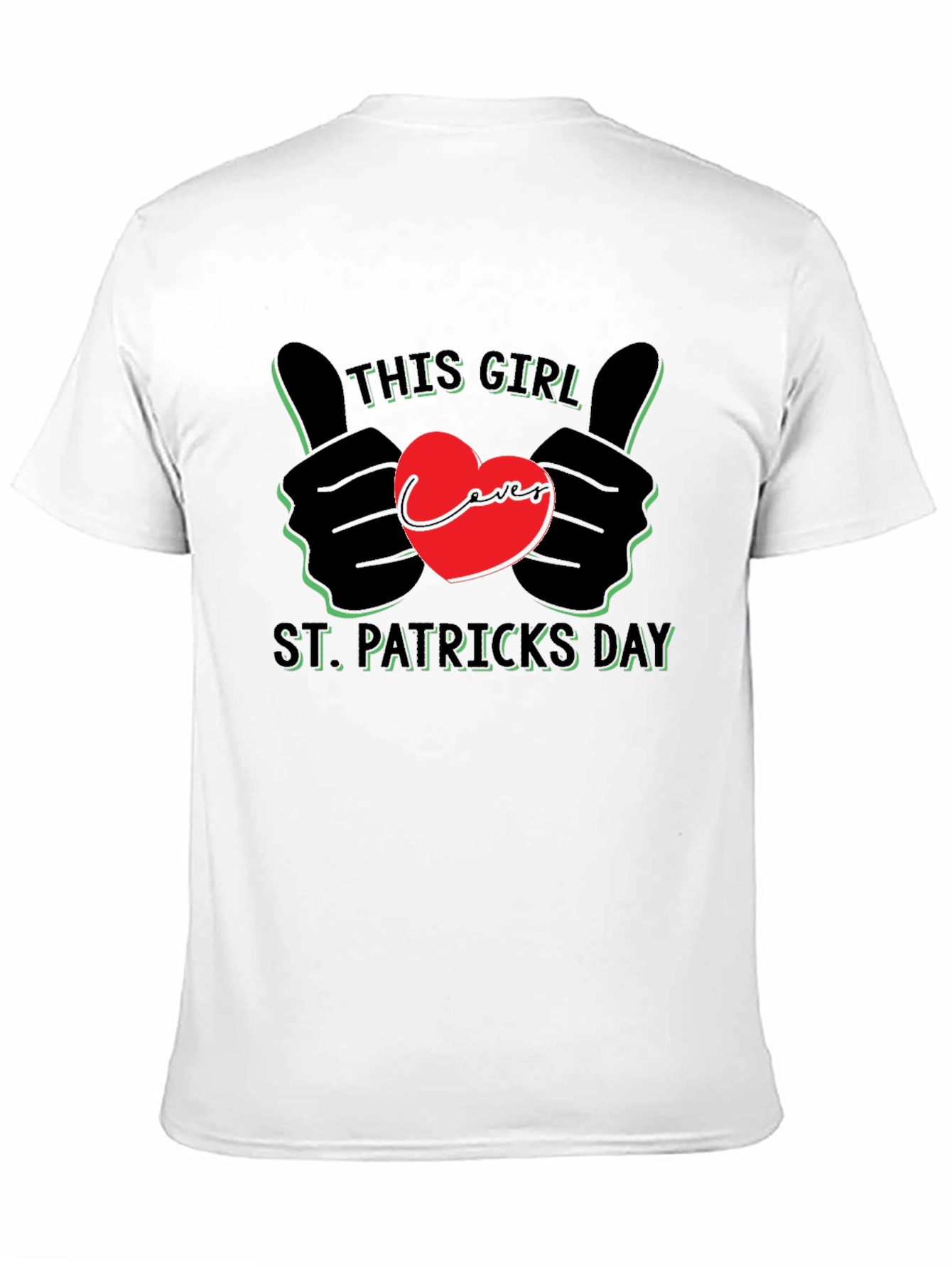 St. Patricks Day Girl T-Shirt - Black