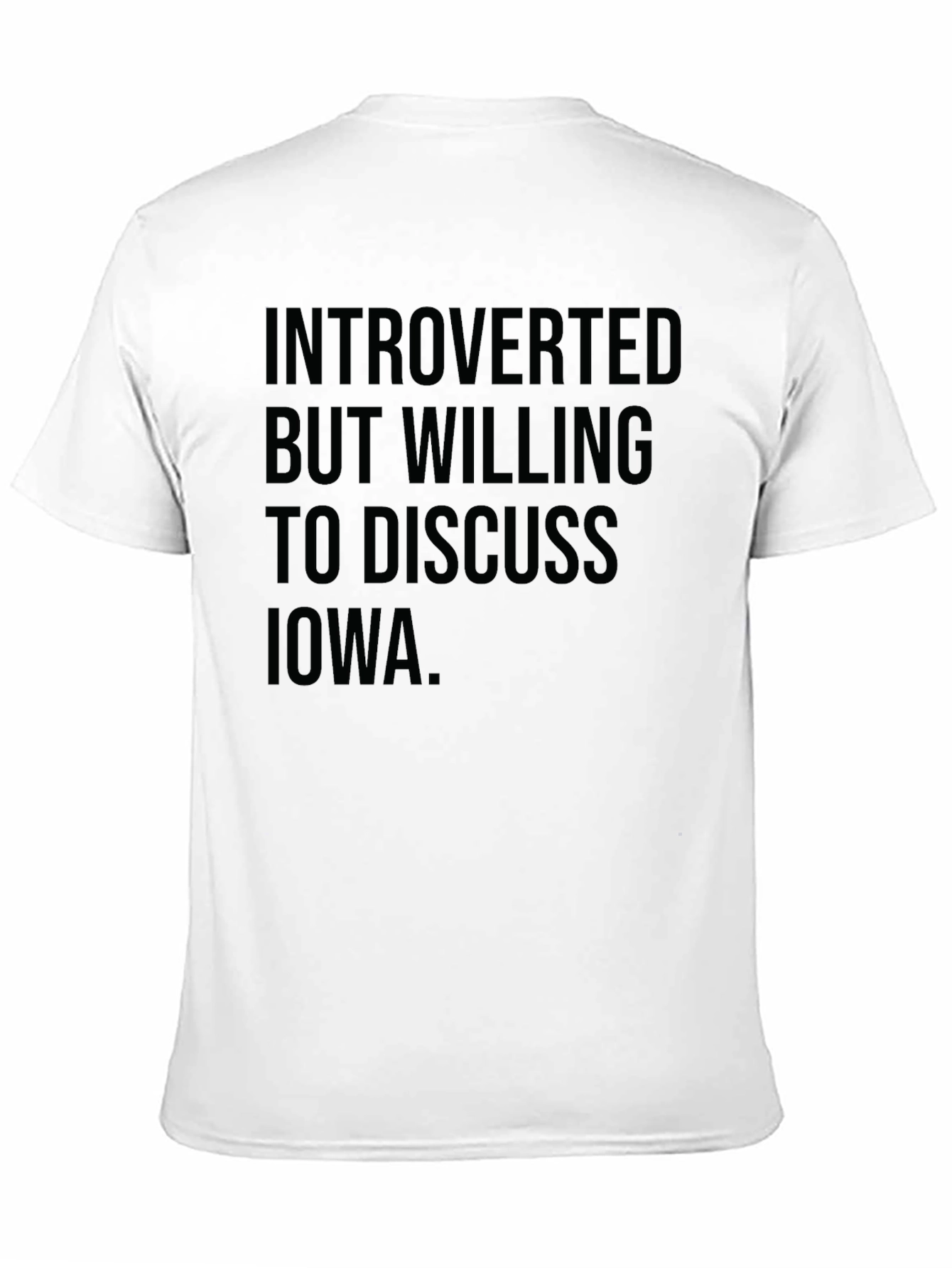 Introverted Iowa T-Shirt - Black Graphic Tee