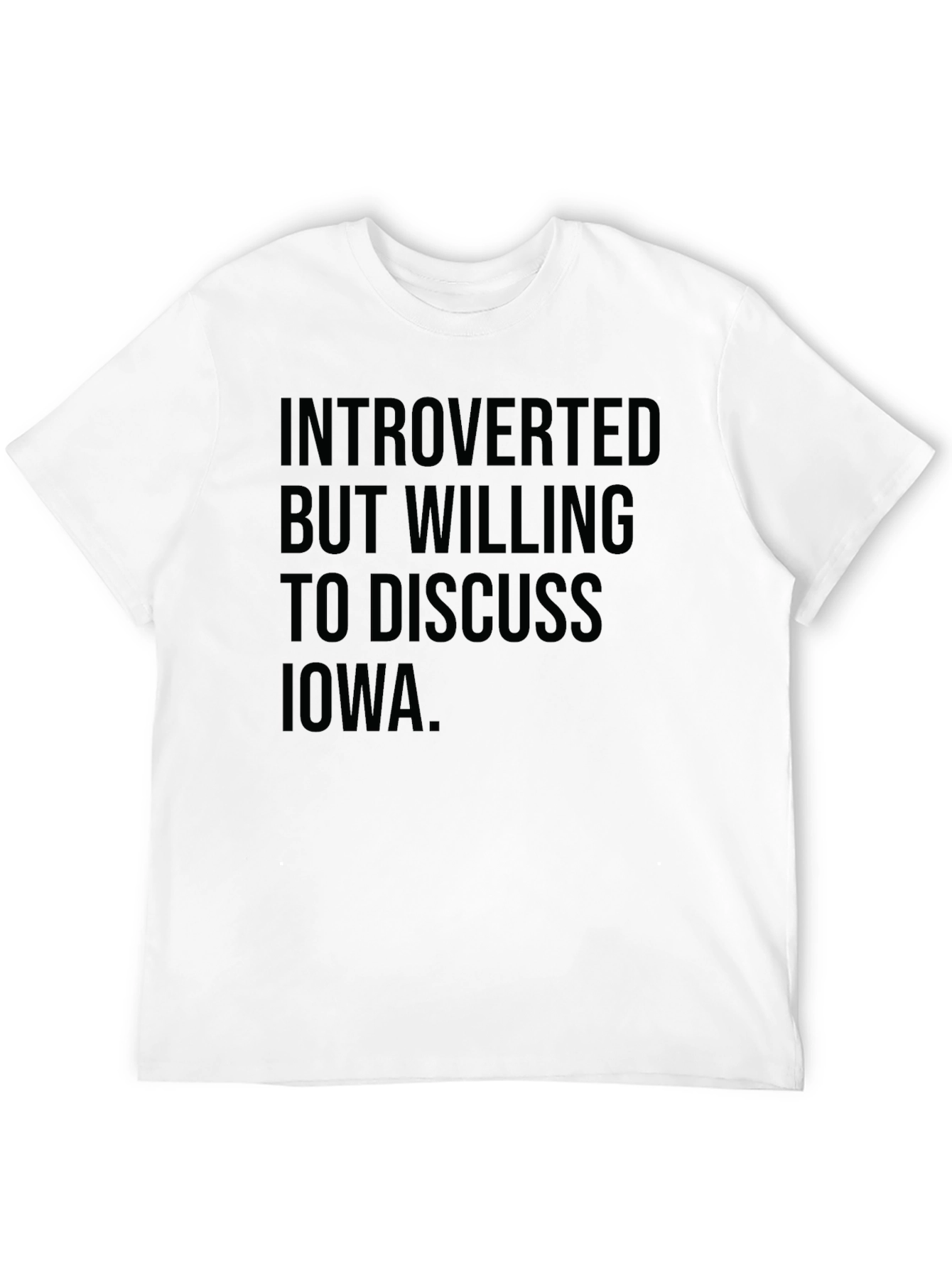 Introverted Iowa T-Shirt - Black Graphic Tee