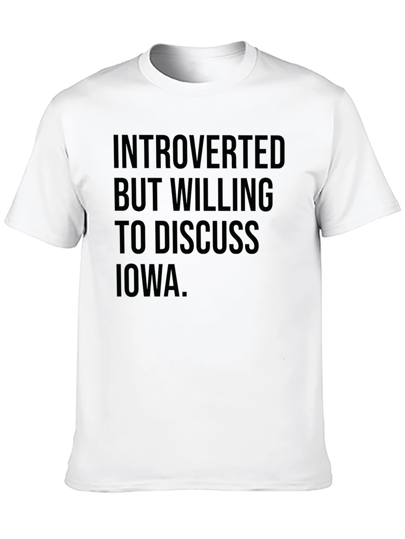 Introverted Iowa T-Shirt - Black Graphic Tee