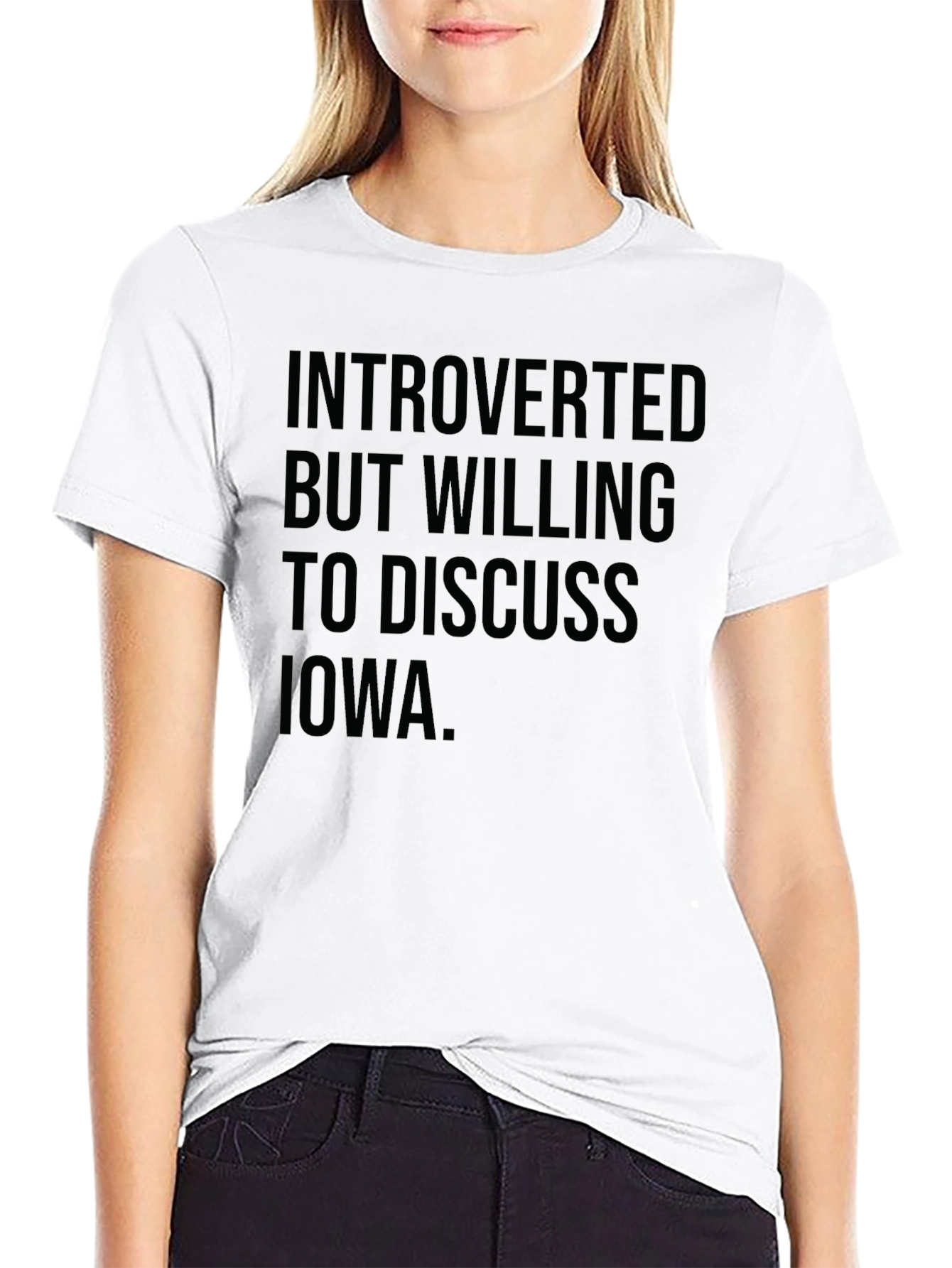 Introverted Iowa T-Shirt - Black Graphic Tee