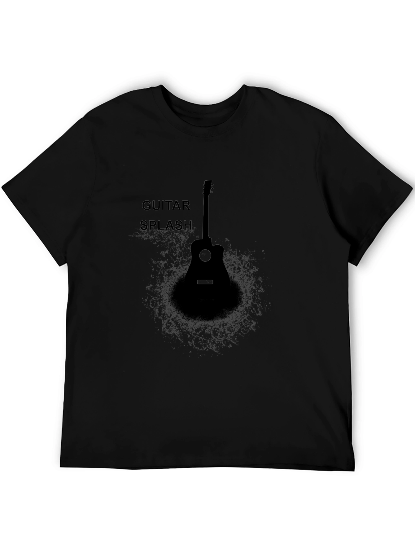 Guitar Splash Graphic T-Shirt - Black