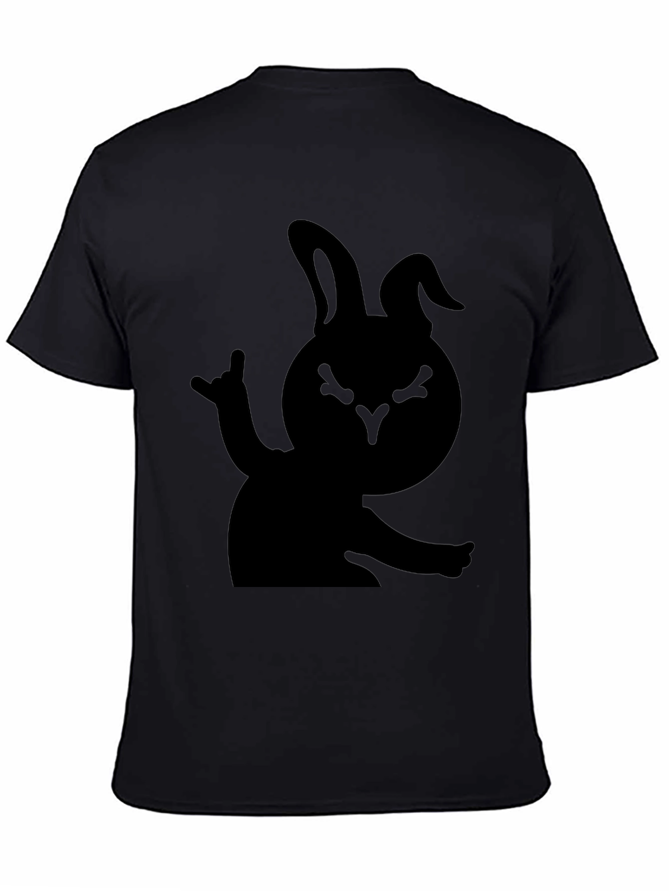 Rock On Bunny T-Shirt - Black Graphic Tee