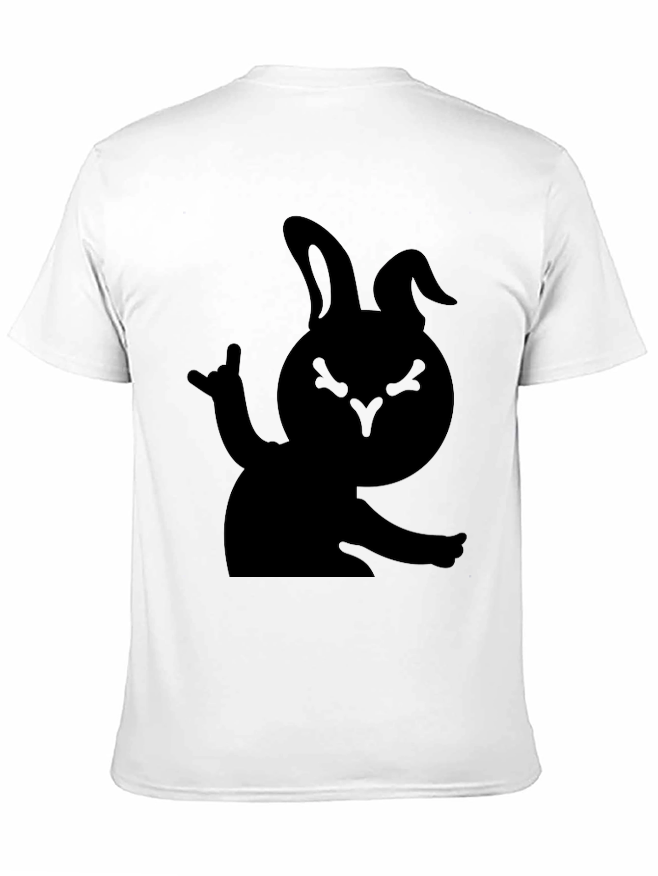 Rock On Bunny T-Shirt - Black Graphic Tee