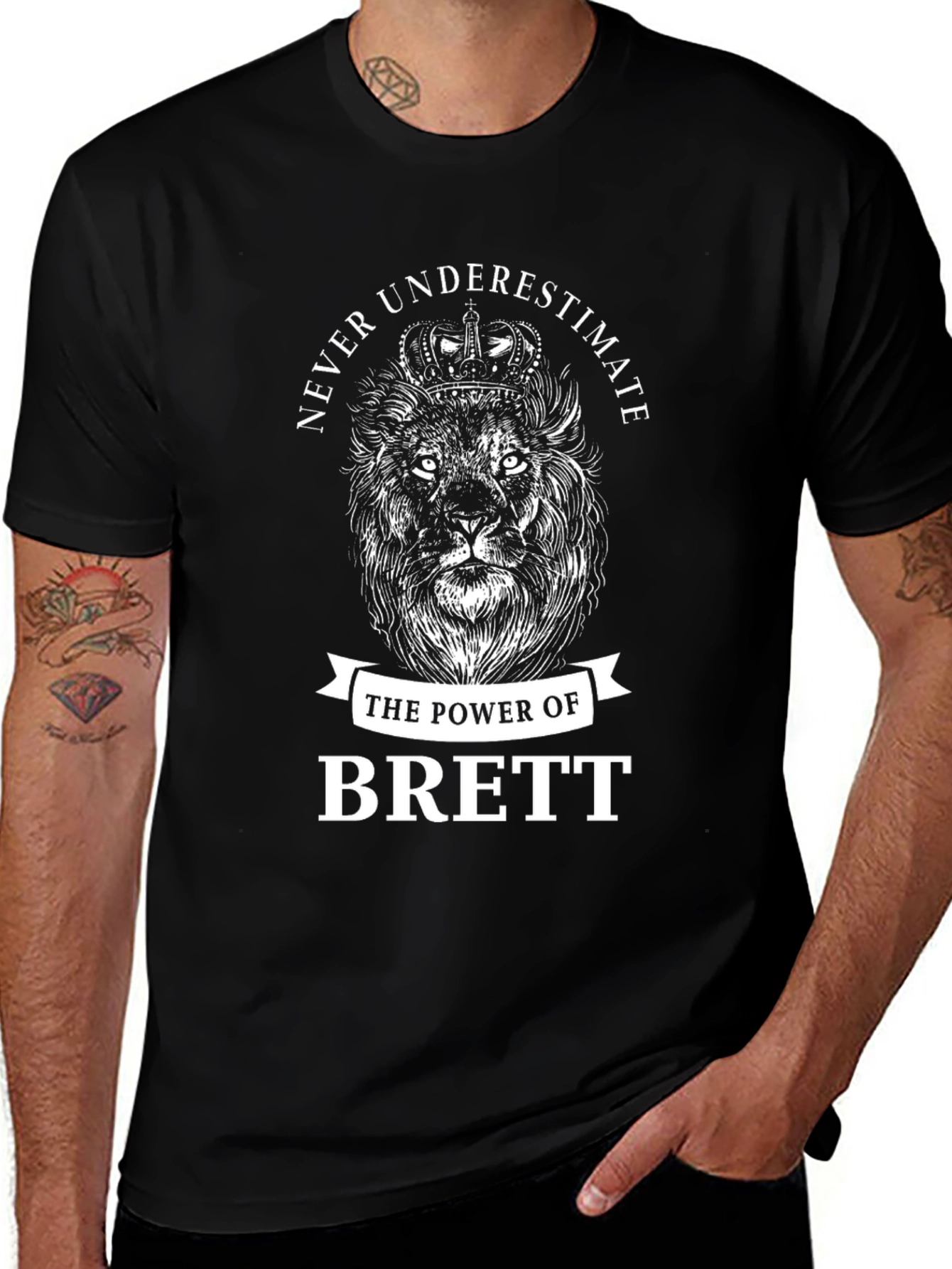 Never Underestimate Brett Lion T-Shirt