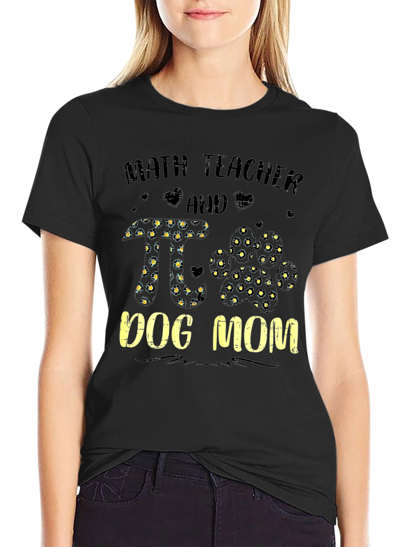 Math Teacher And Dog Mom T-Shirt