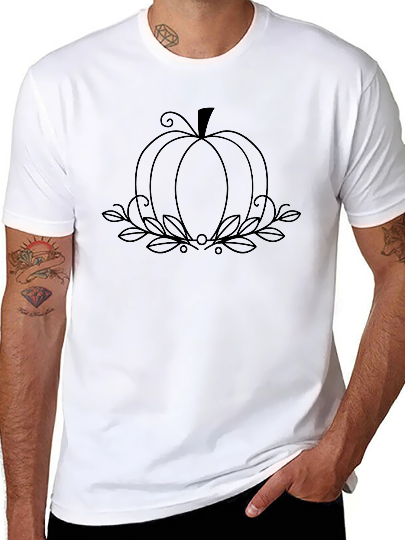 Elegant Pumpkin Tee - Stylish Fall Fashion