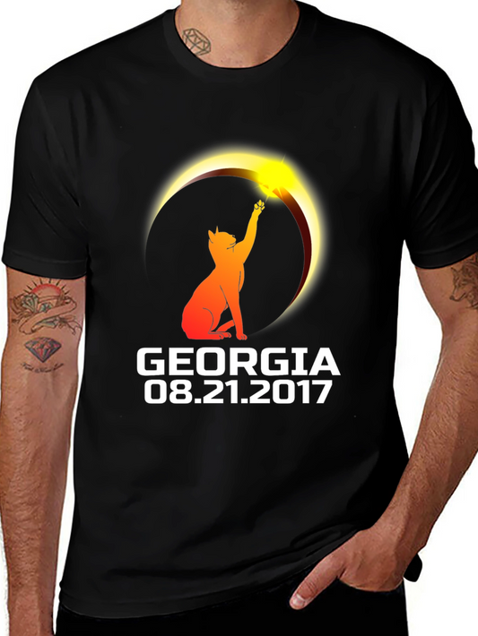 Georgia Eclipse Cat Graphic T-Shirt