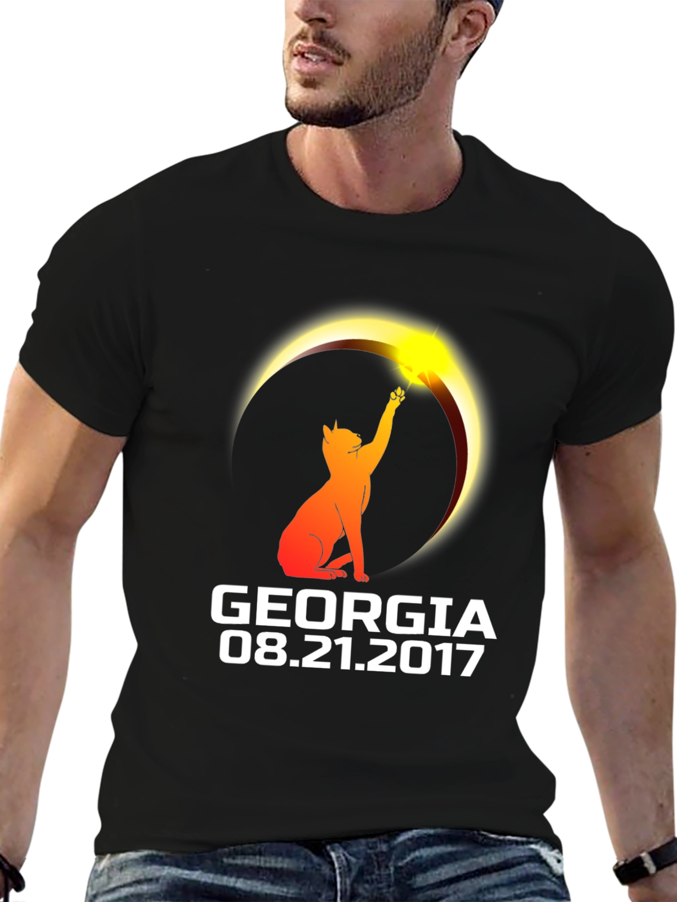 Georgia Eclipse Cat Graphic T-Shirt
