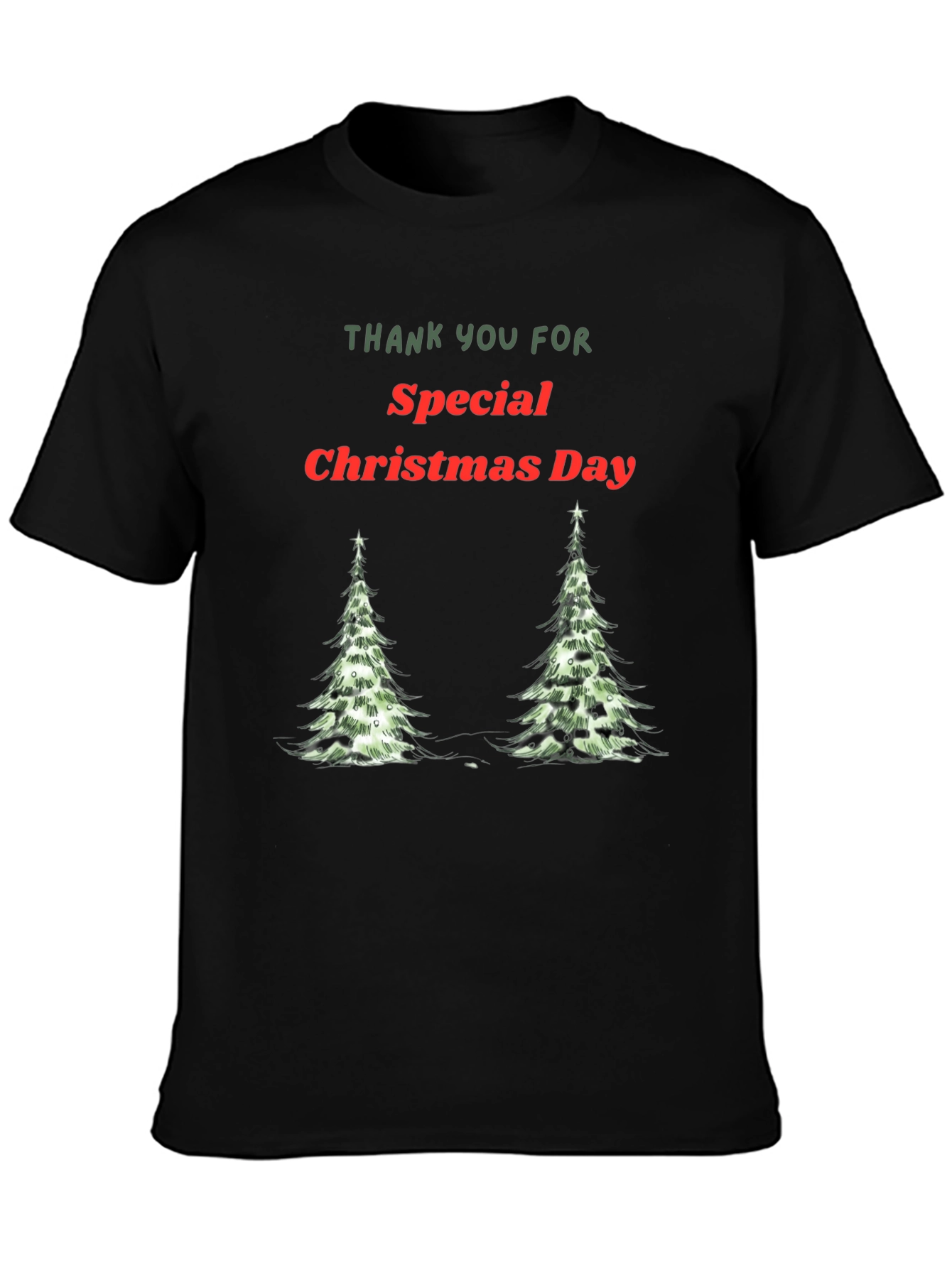 Christmas Special Day Black T-Shirt for Men