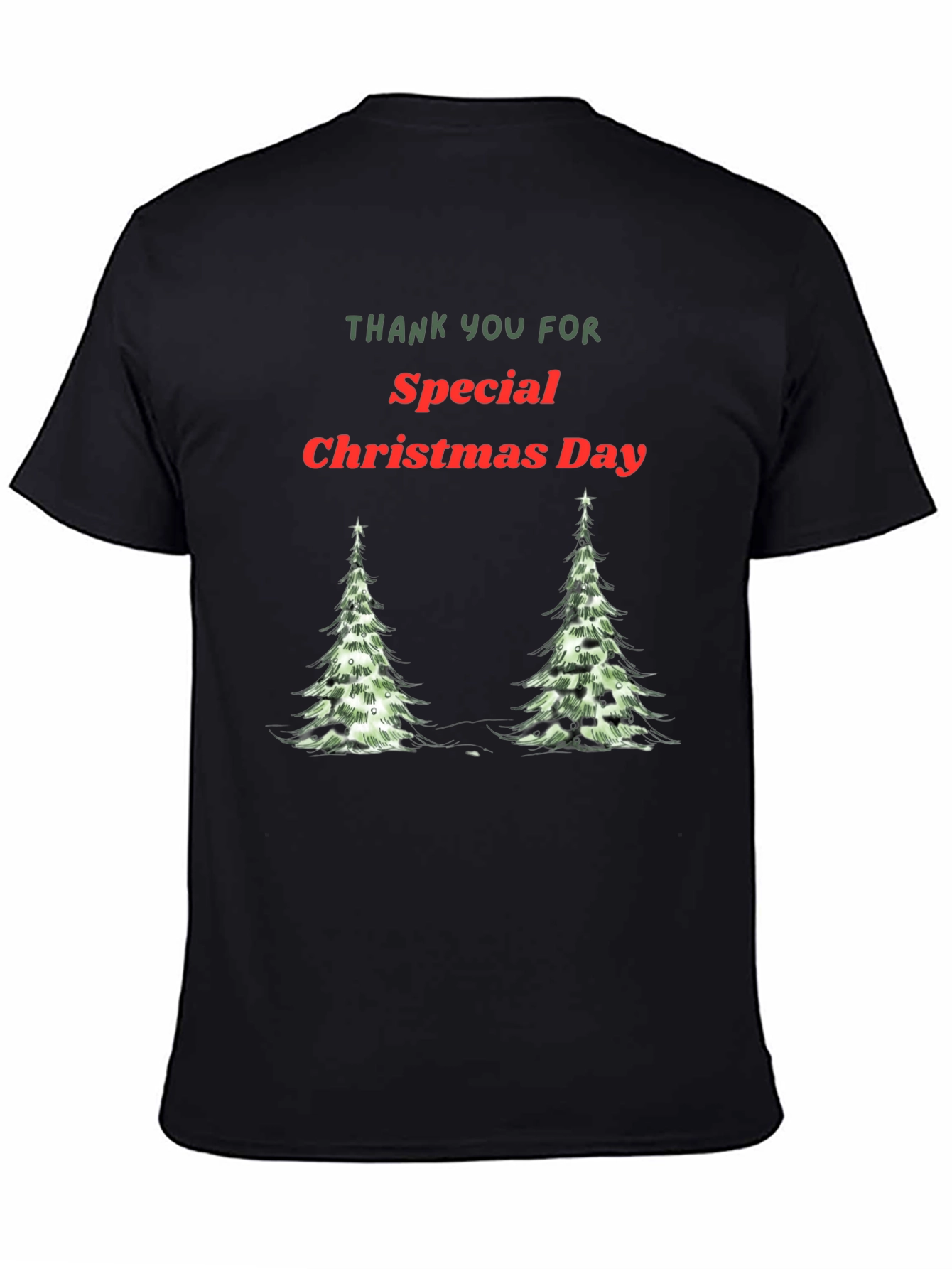 Christmas Special Day Black T-Shirt for Men