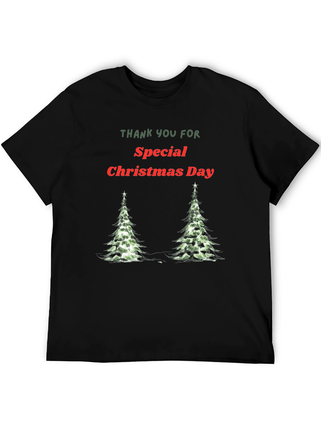 Christmas Special Day Black T-Shirt for Men